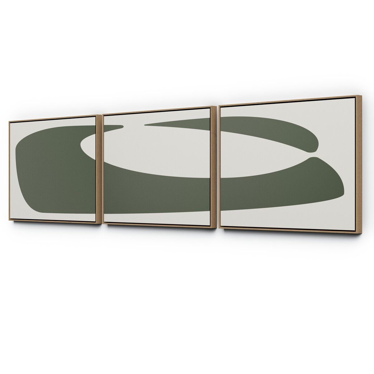 Organic Curves 2 Triptych By Fh Art Studio
