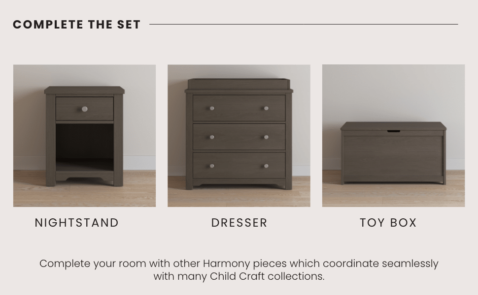 Harmony 33" Kids Toy Box, Dapper Gray