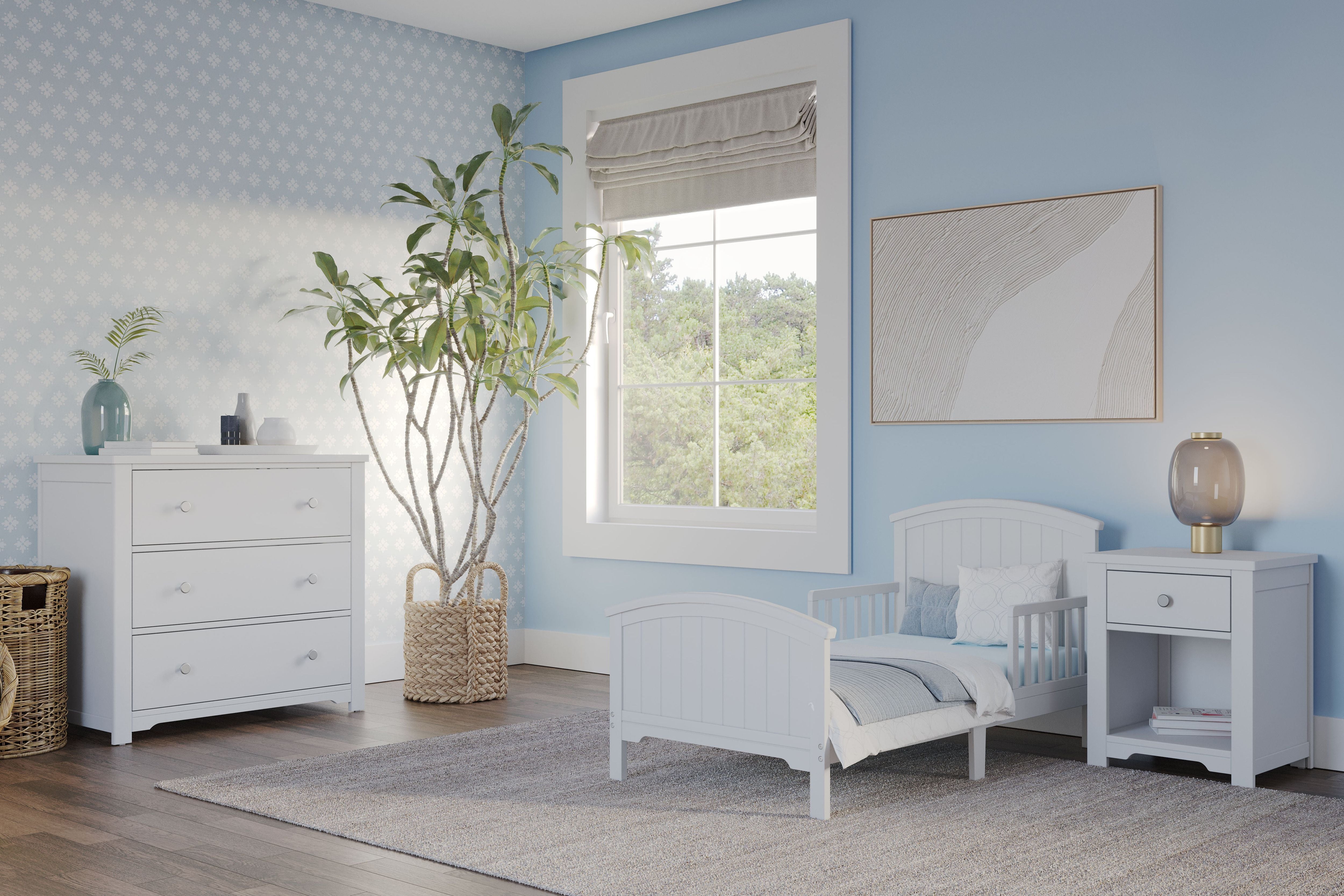 Hampton Toddler Bed, Matte White