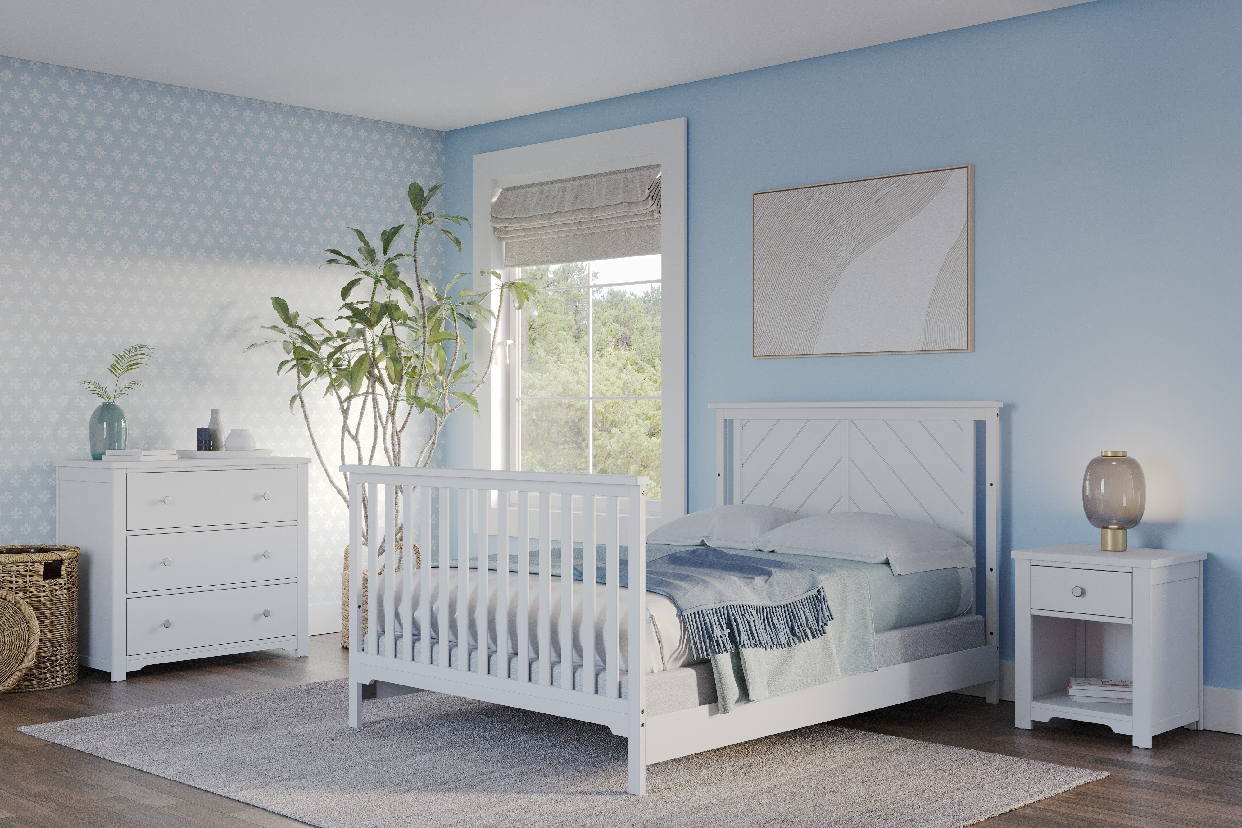 F06401 - Full-size Bed Rails, Matte White
