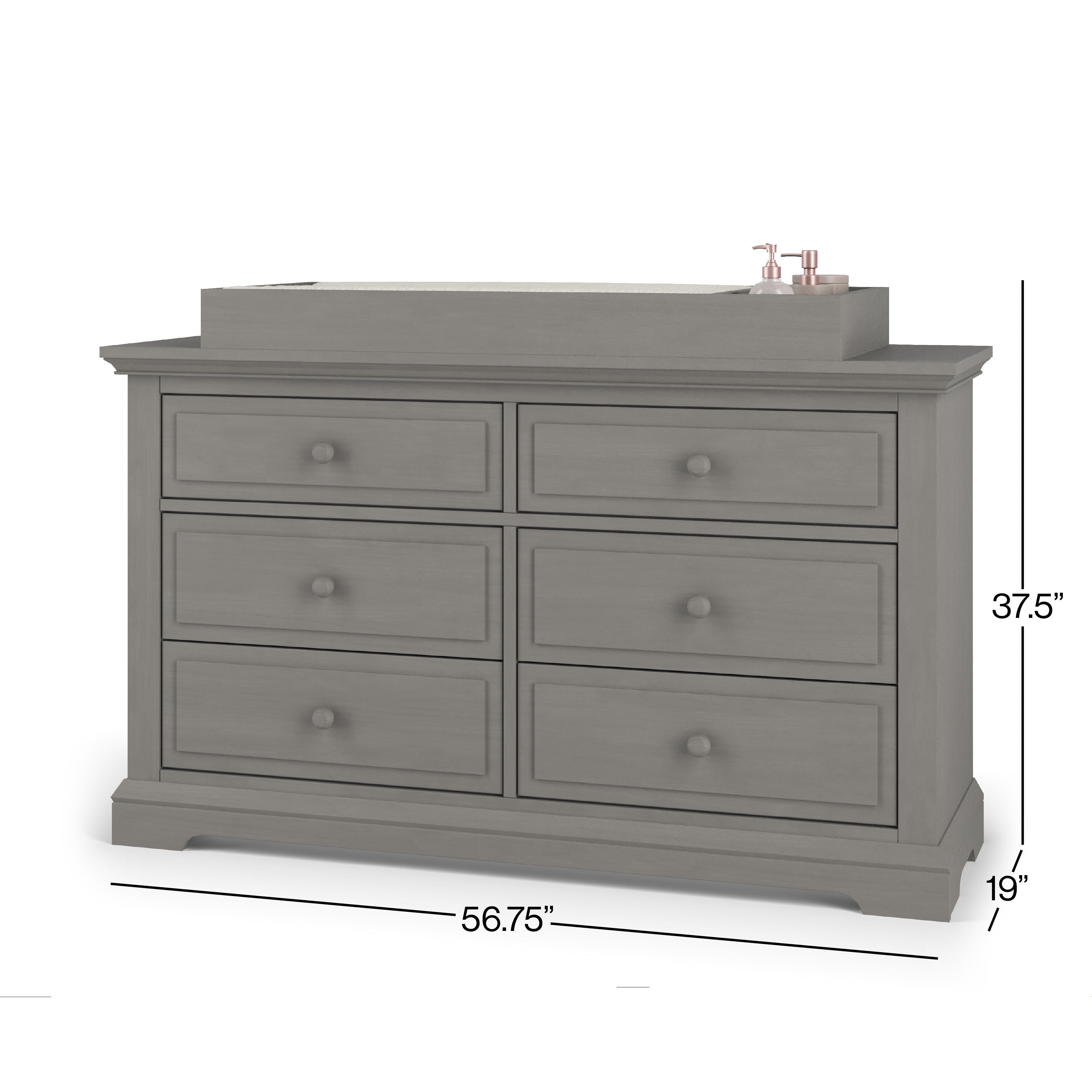 Universal Changing Table Topper Lunar Gray