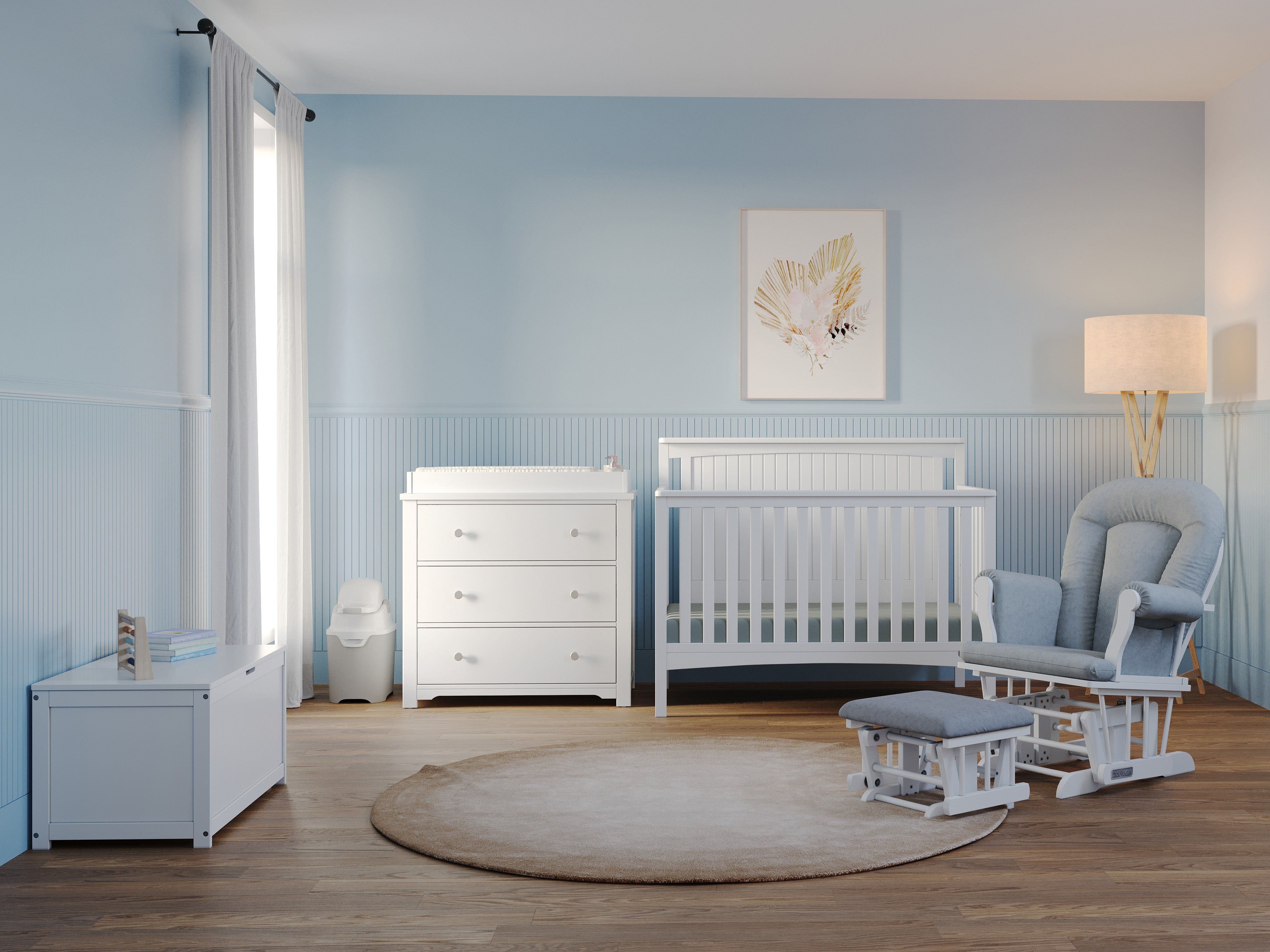 Scout 4-in-1 Convertible Crib, Matte White