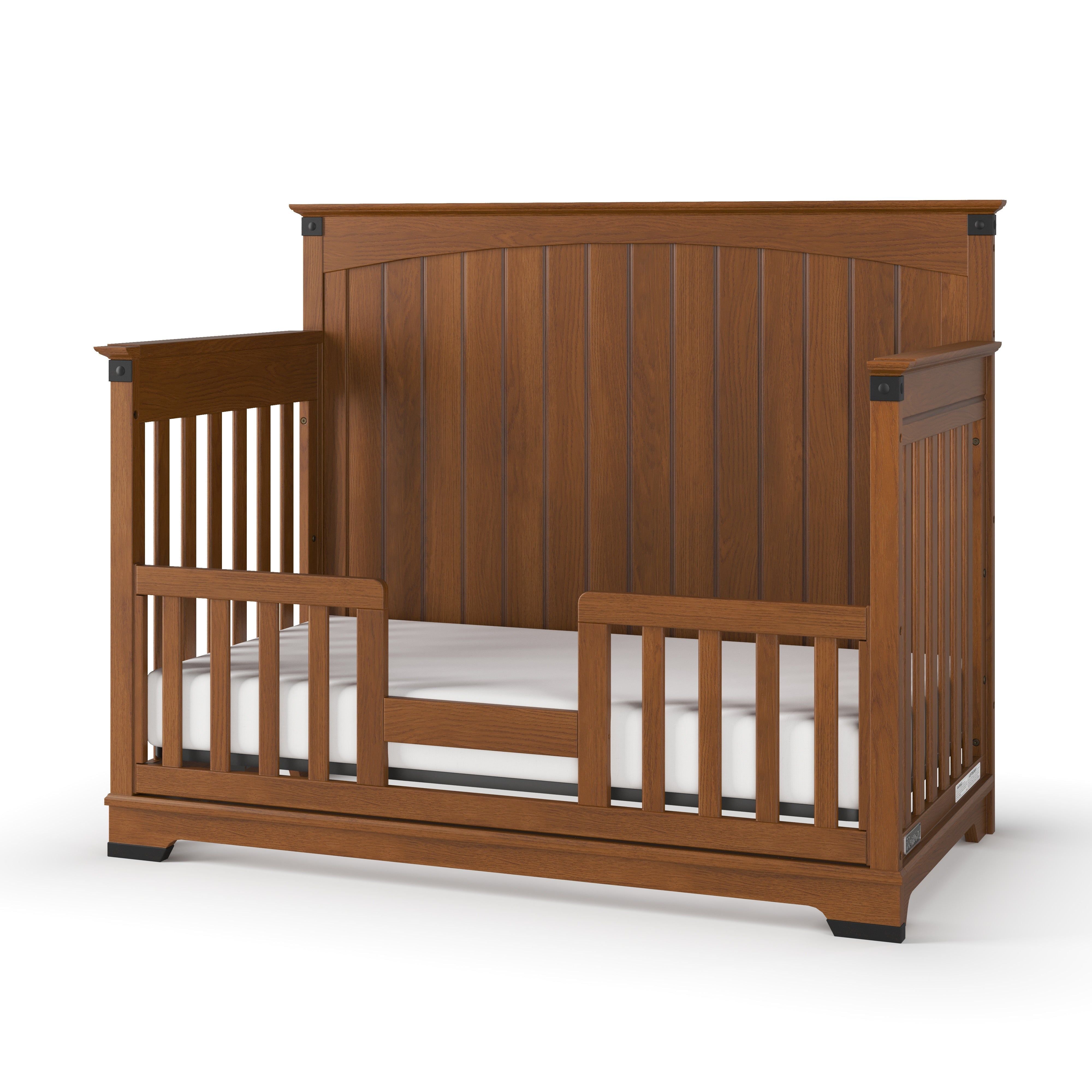 Redmond Full Panel 4-in-1 Convertible Crib, Coach Cherry