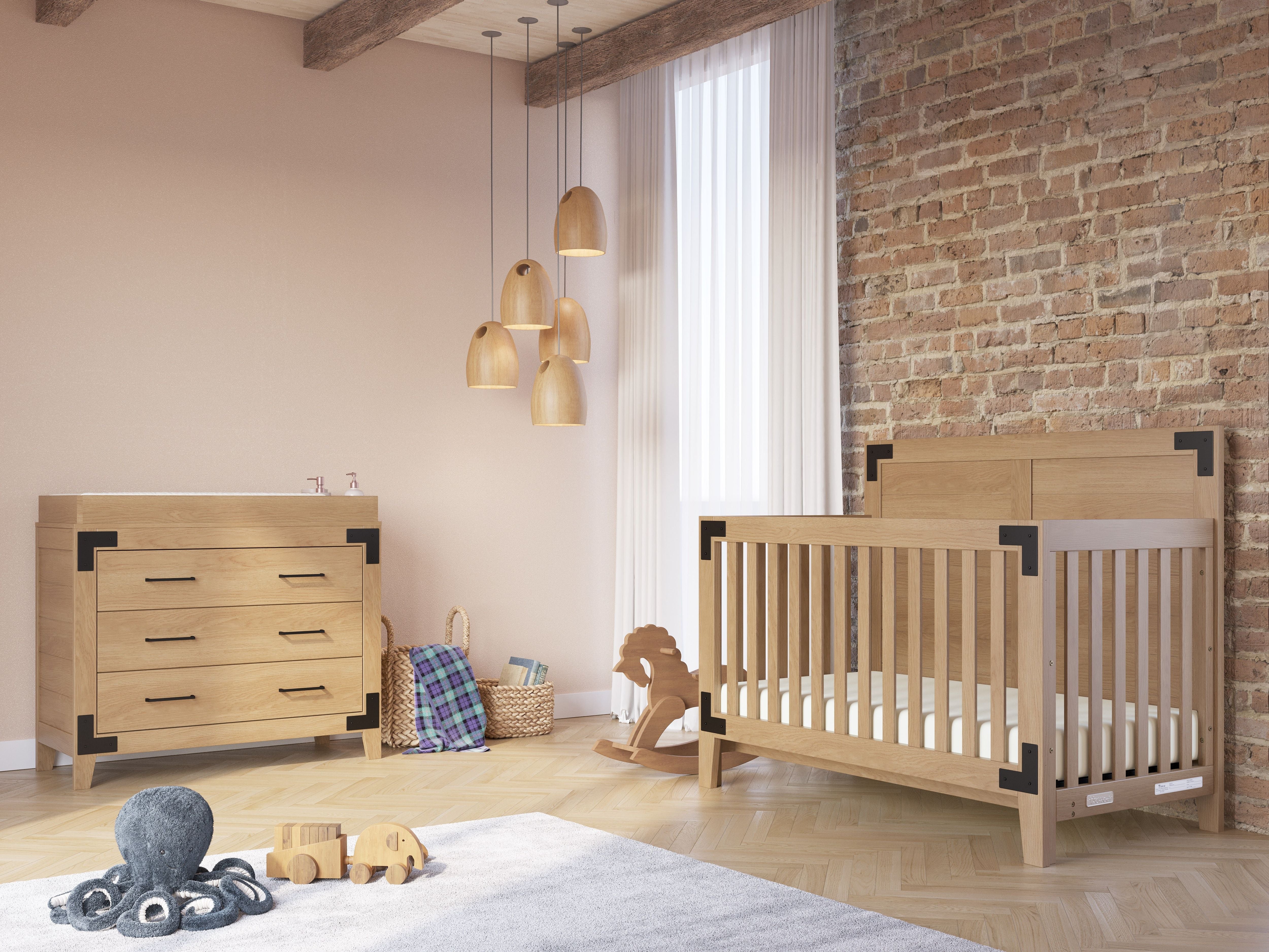 Lucas 4-in-1 Convertible Crib, Nutmeg