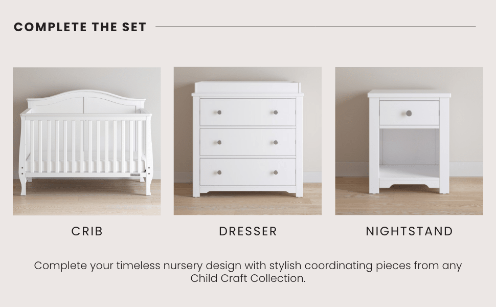Camden 4-in-1 Convertible Crib, Matte White