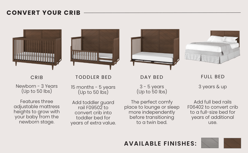 Surrey Hill 4-in-1 Convertible Crib, Toasted Chestnut