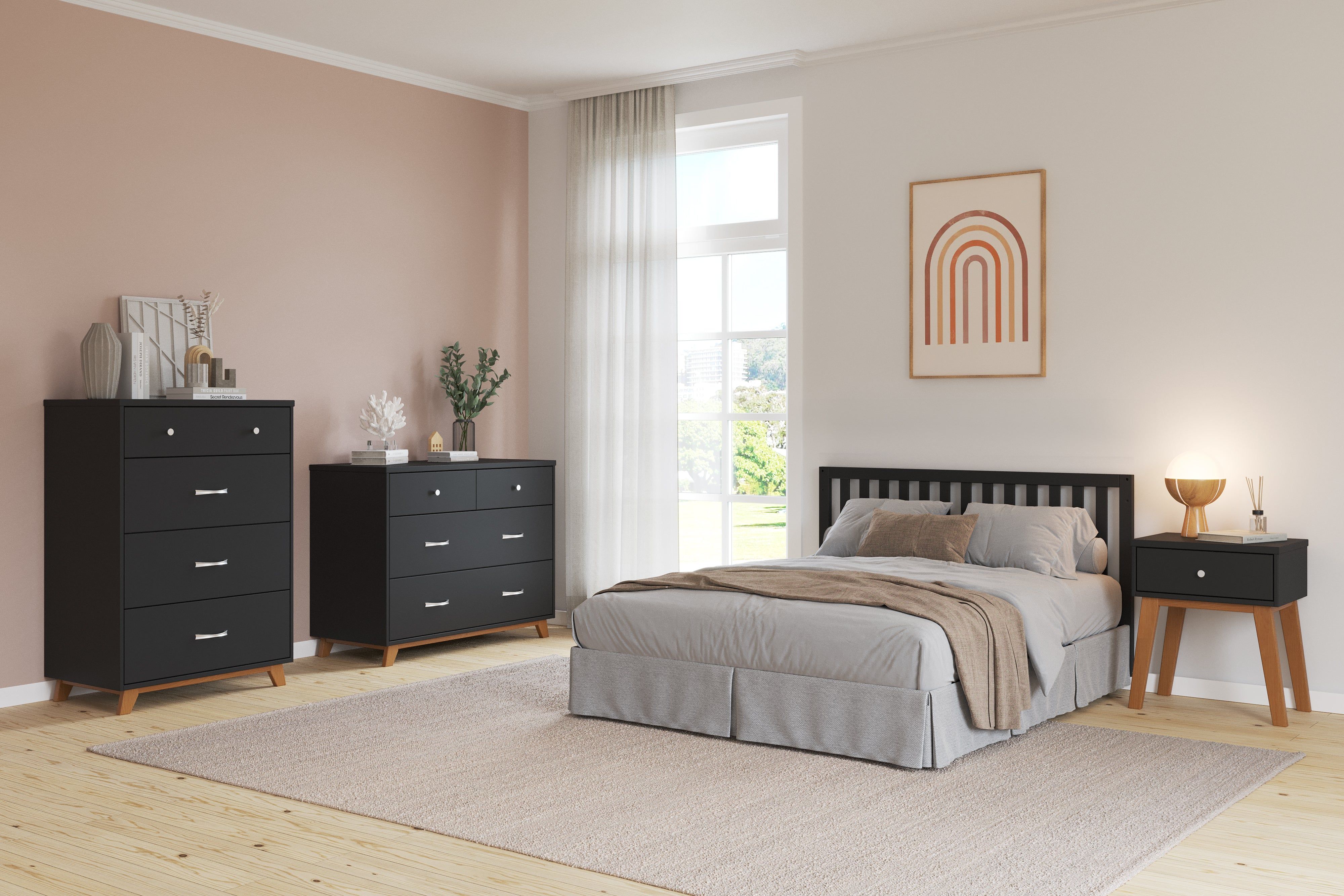 Soho 3-Drawer Dresser, Ebony