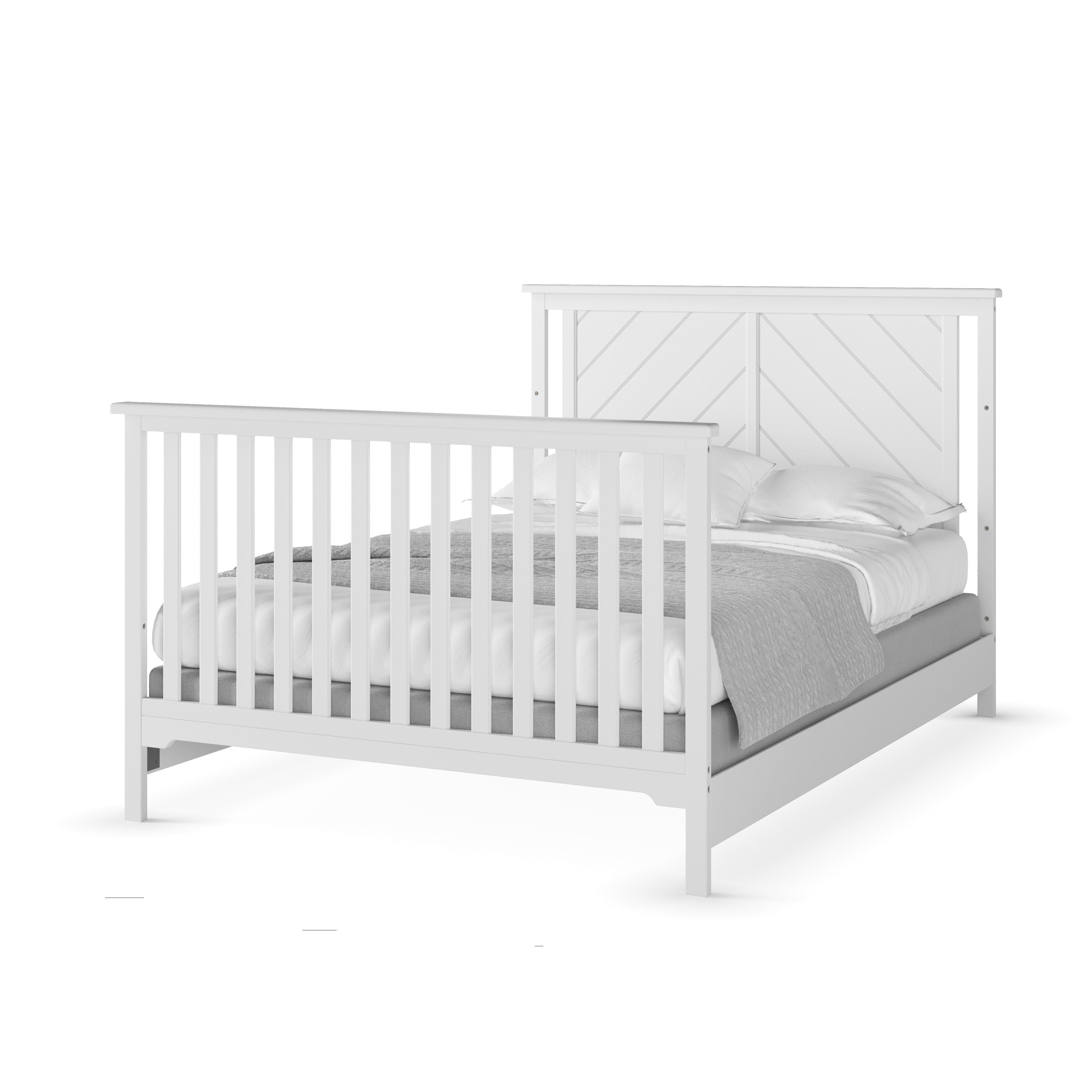 F06401 - Full-size Bed Rails, Matte White