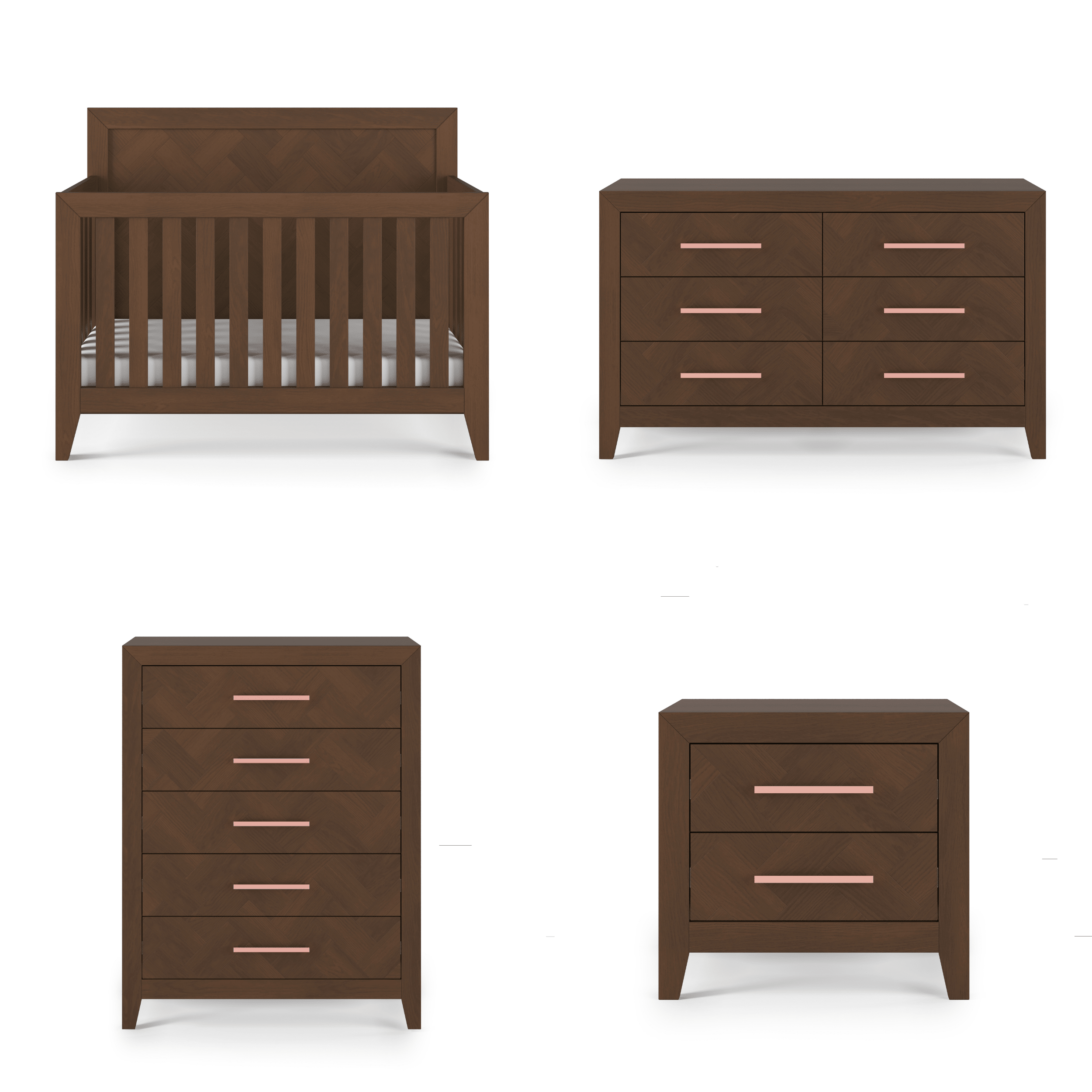 Kieran 4-in-1 Convertible Crib, Toasted Chestnut