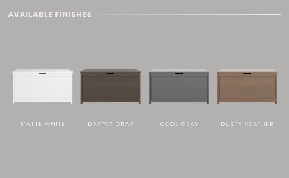Harmony 33" Kids Toy Box, Dapper Gray