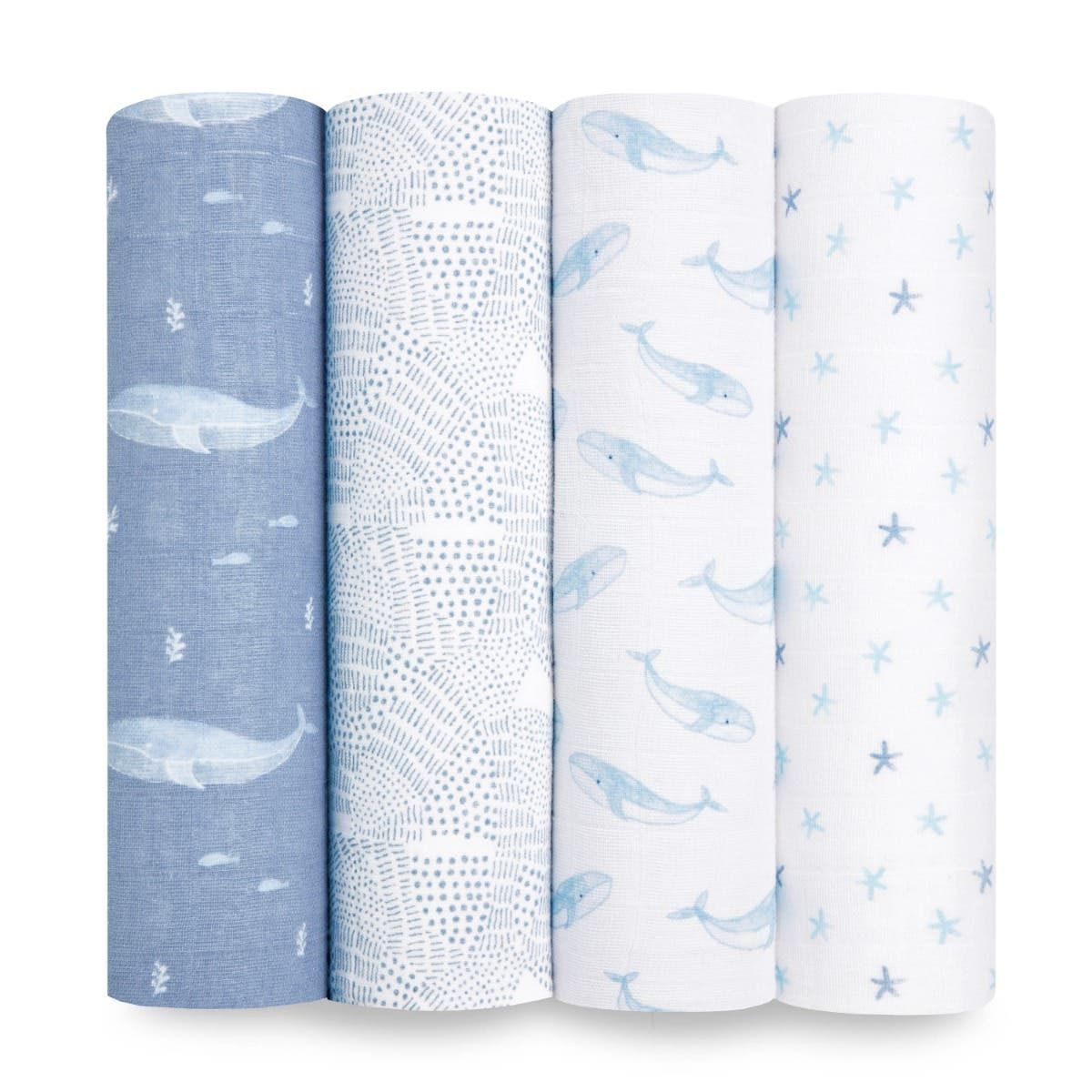 Organic Cotton Muslin Swaddle Blanket 4 Pack