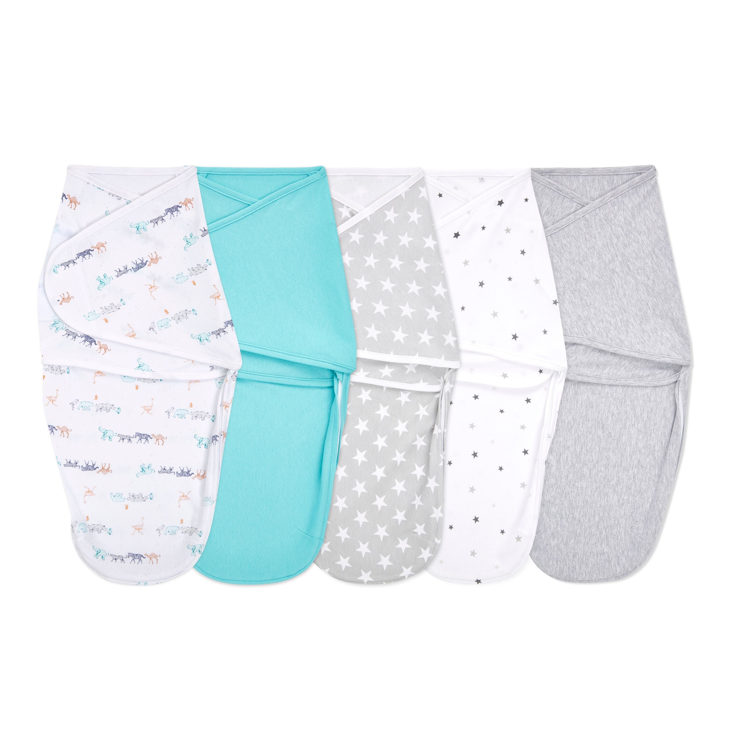 Essentials Wrap Swaddles Quick Change 5 Pack