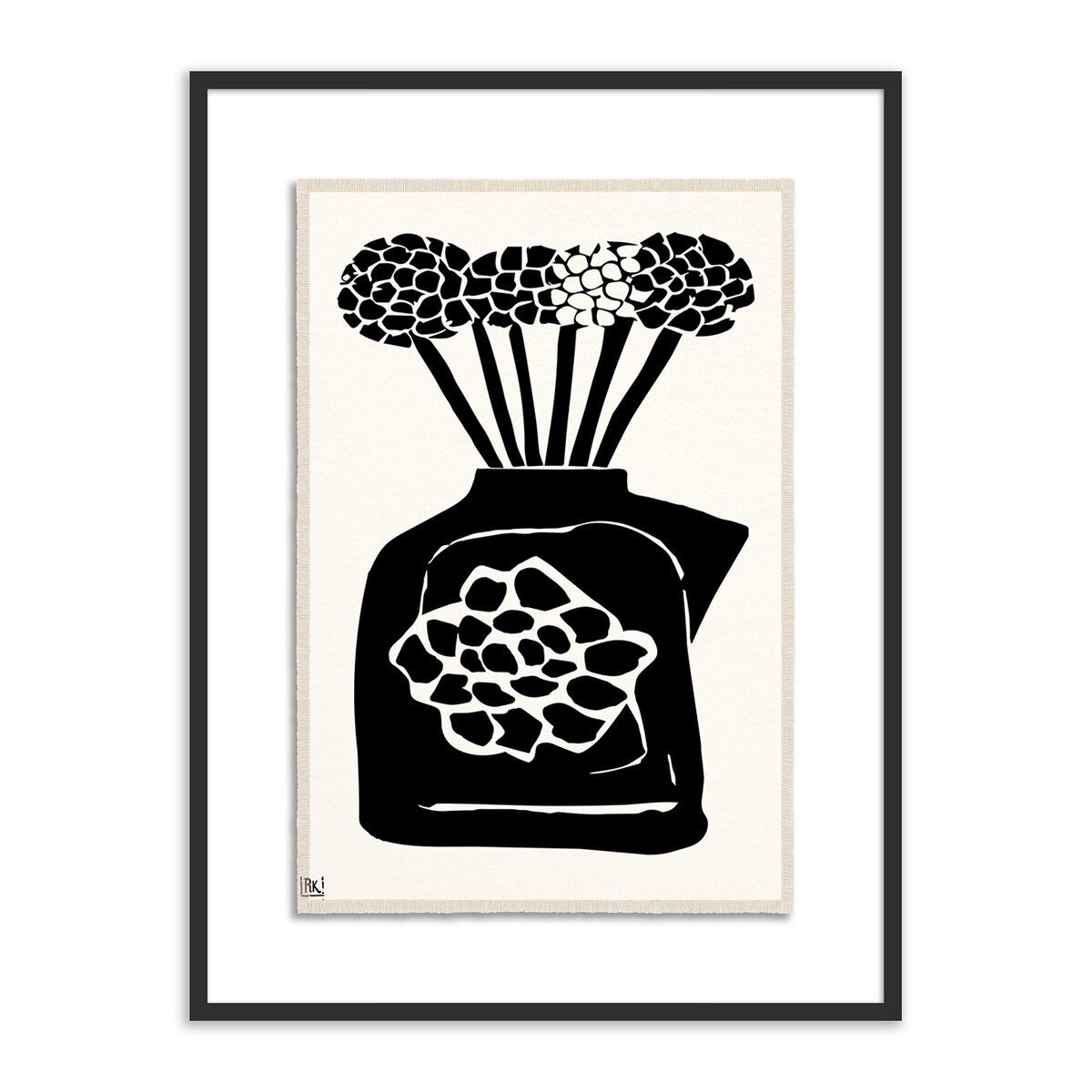 Woodblock Floral Iii By Roseanne Kenny