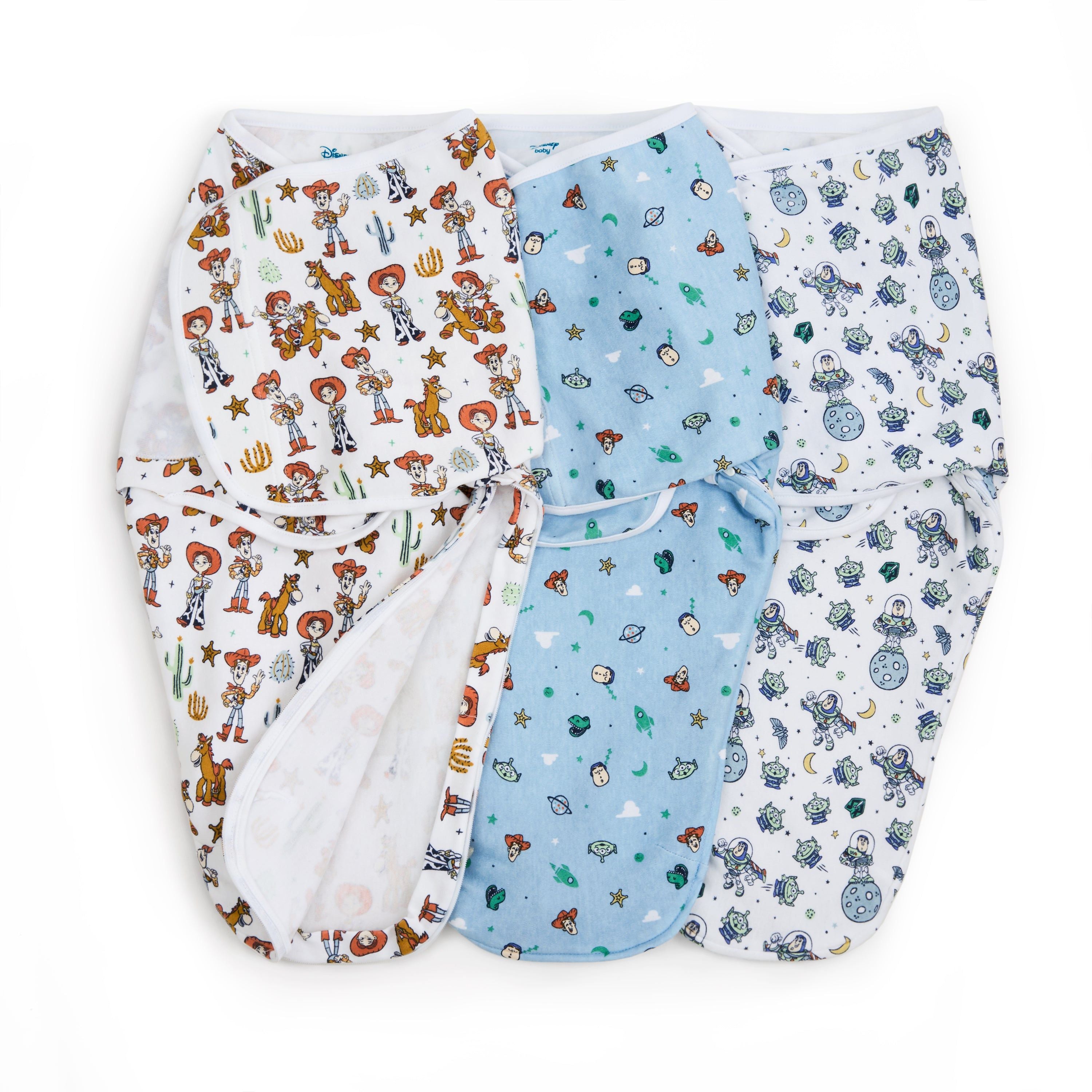 Disney™ Toy Story Essentials Easy Swaddle Wrap Quick Change 3 Pack Tog 1.0