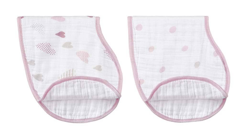 Boutique 100% Cotton Muslin Burpy Bibs 2 Pack
