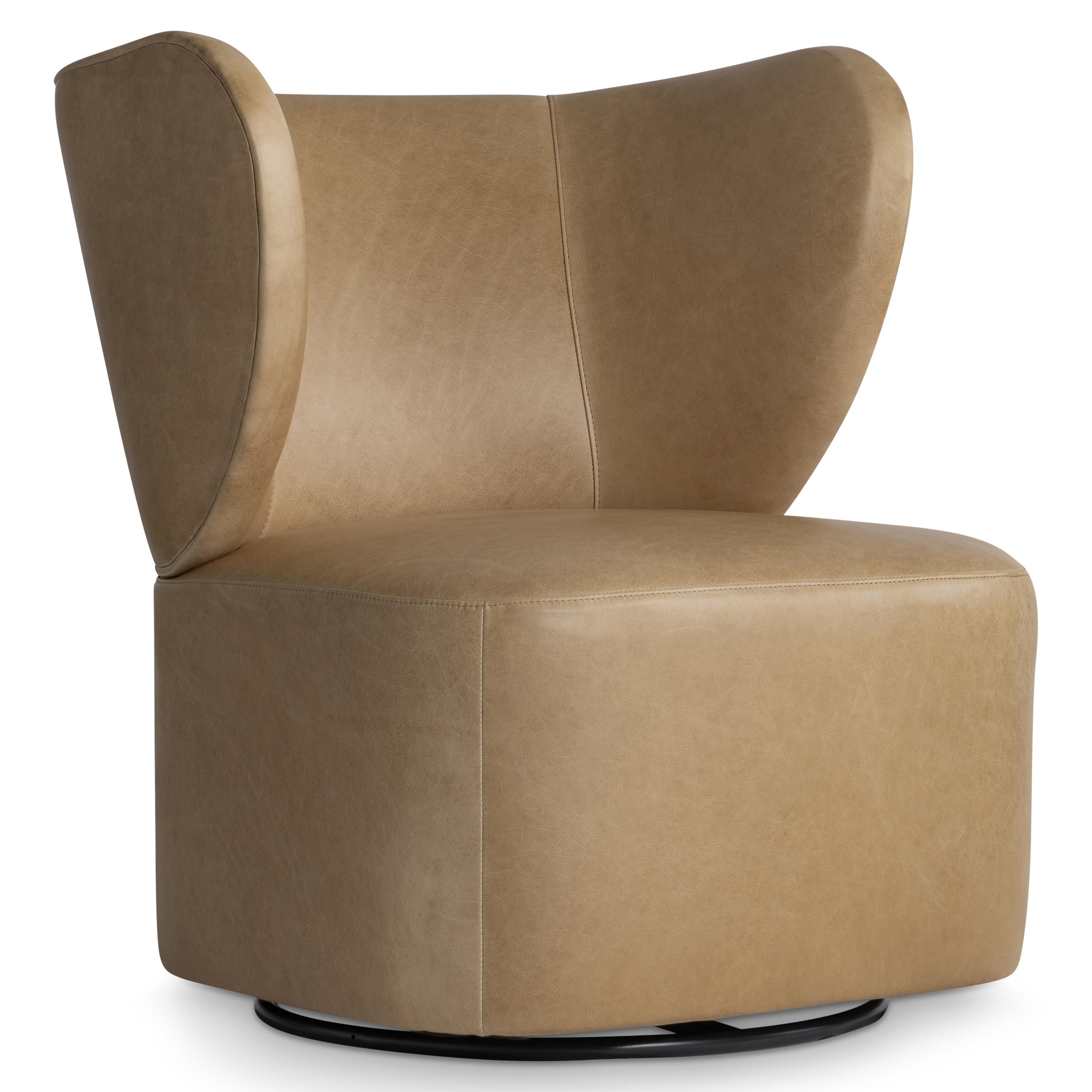 Bernhardt Furniture – Oliver Leather Swivel Chair