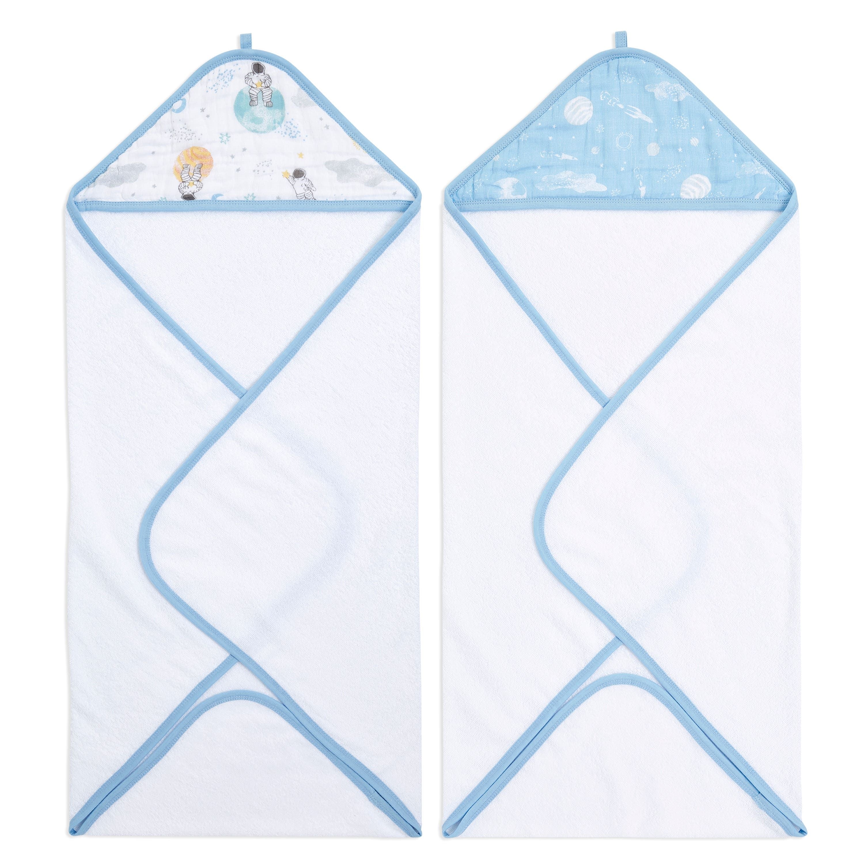 Essentials Cotton Muslin Hooded Towels 2 Pack