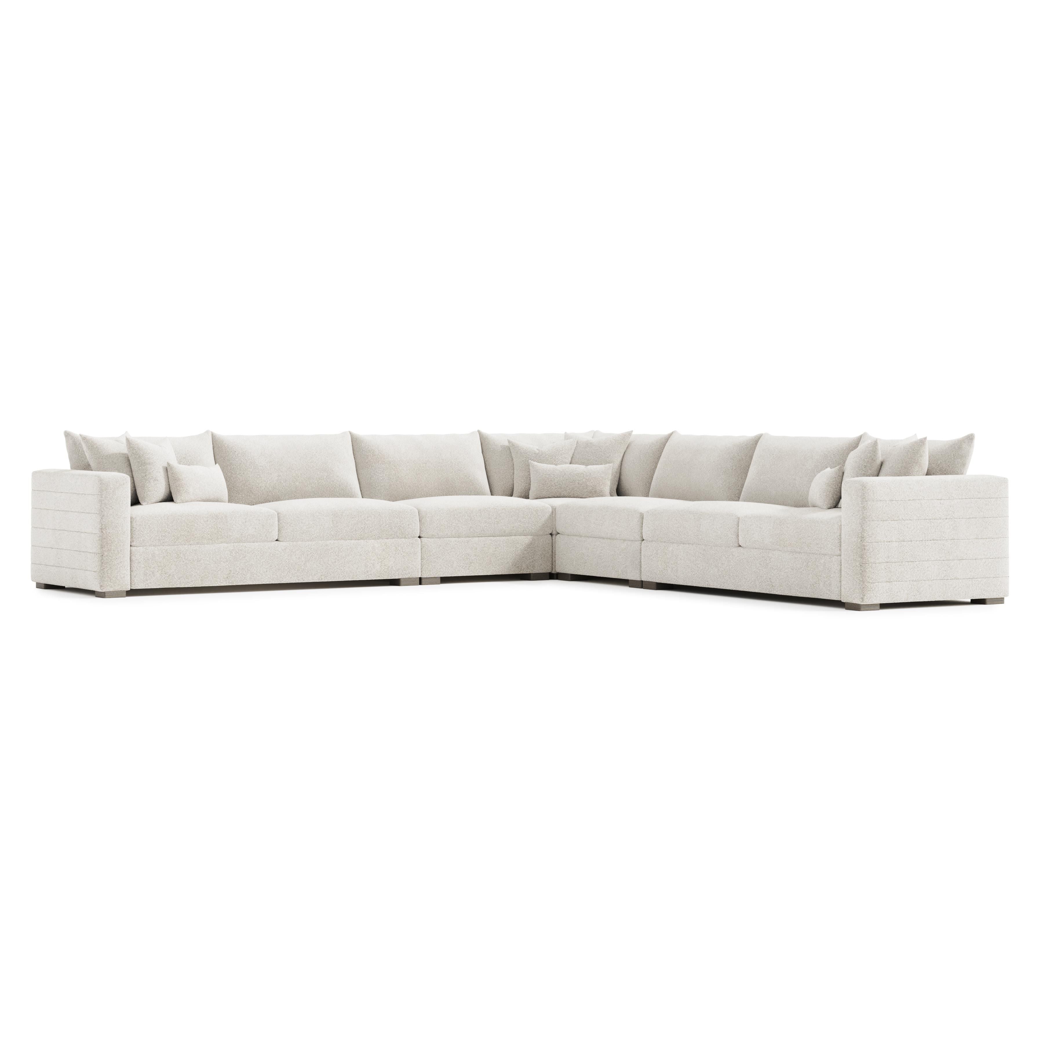 Bernhardt Helena Fabric Sectional Wood Foot