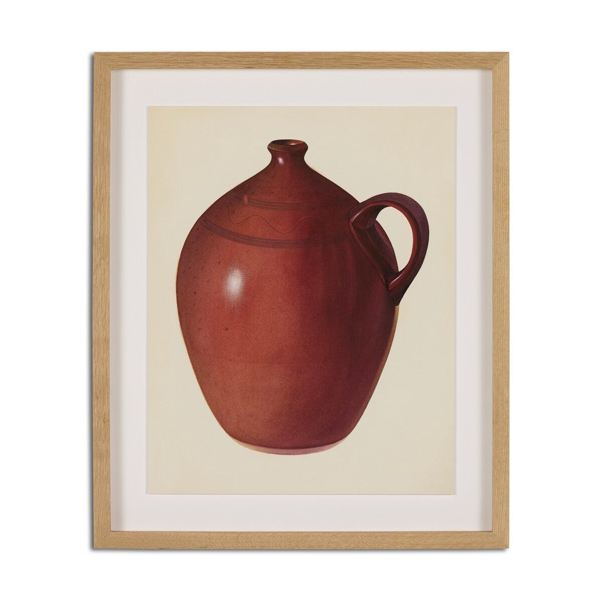 Economy Redware Jug By Edward White