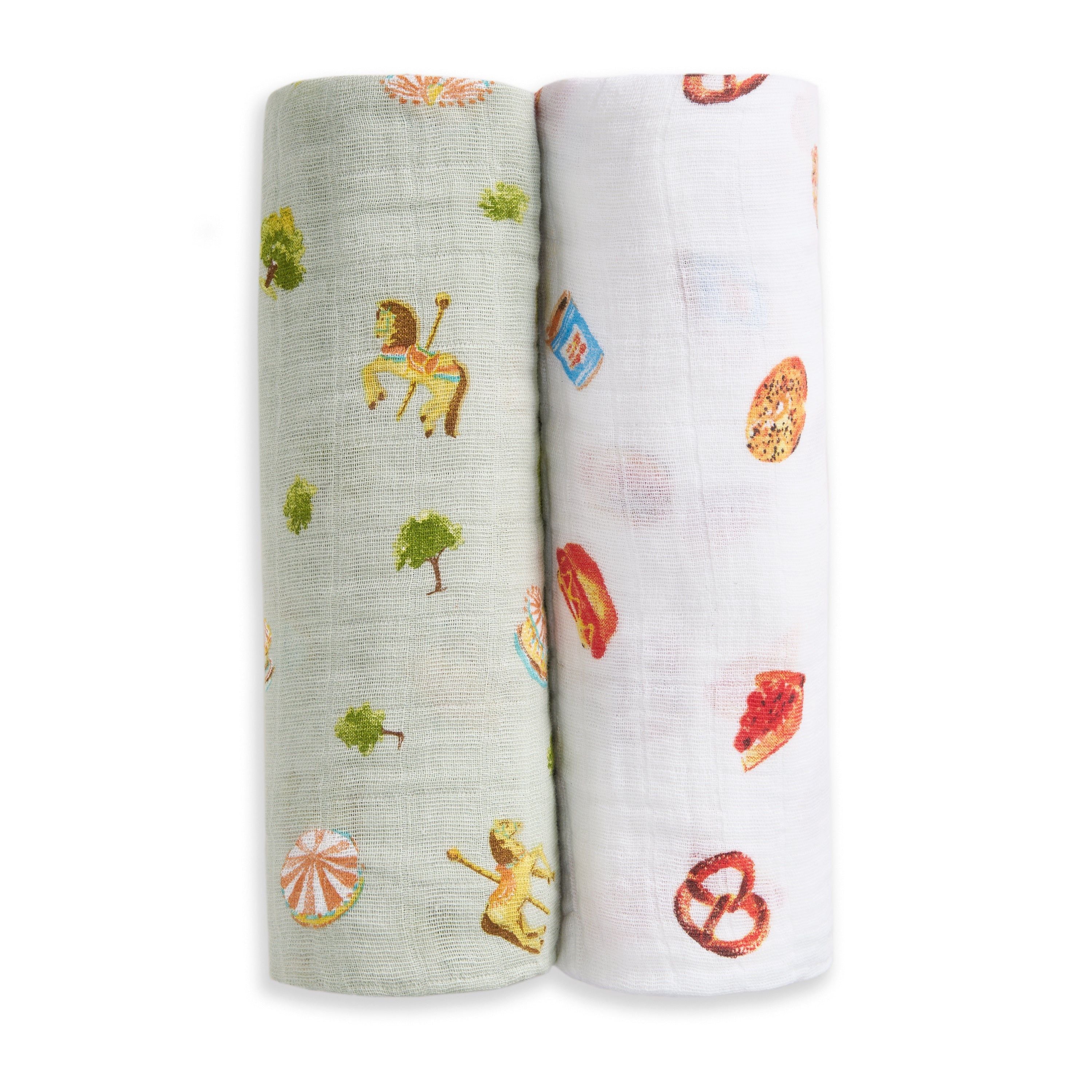 Organic Cotton Muslin Swaddle Blanket 2 Pack