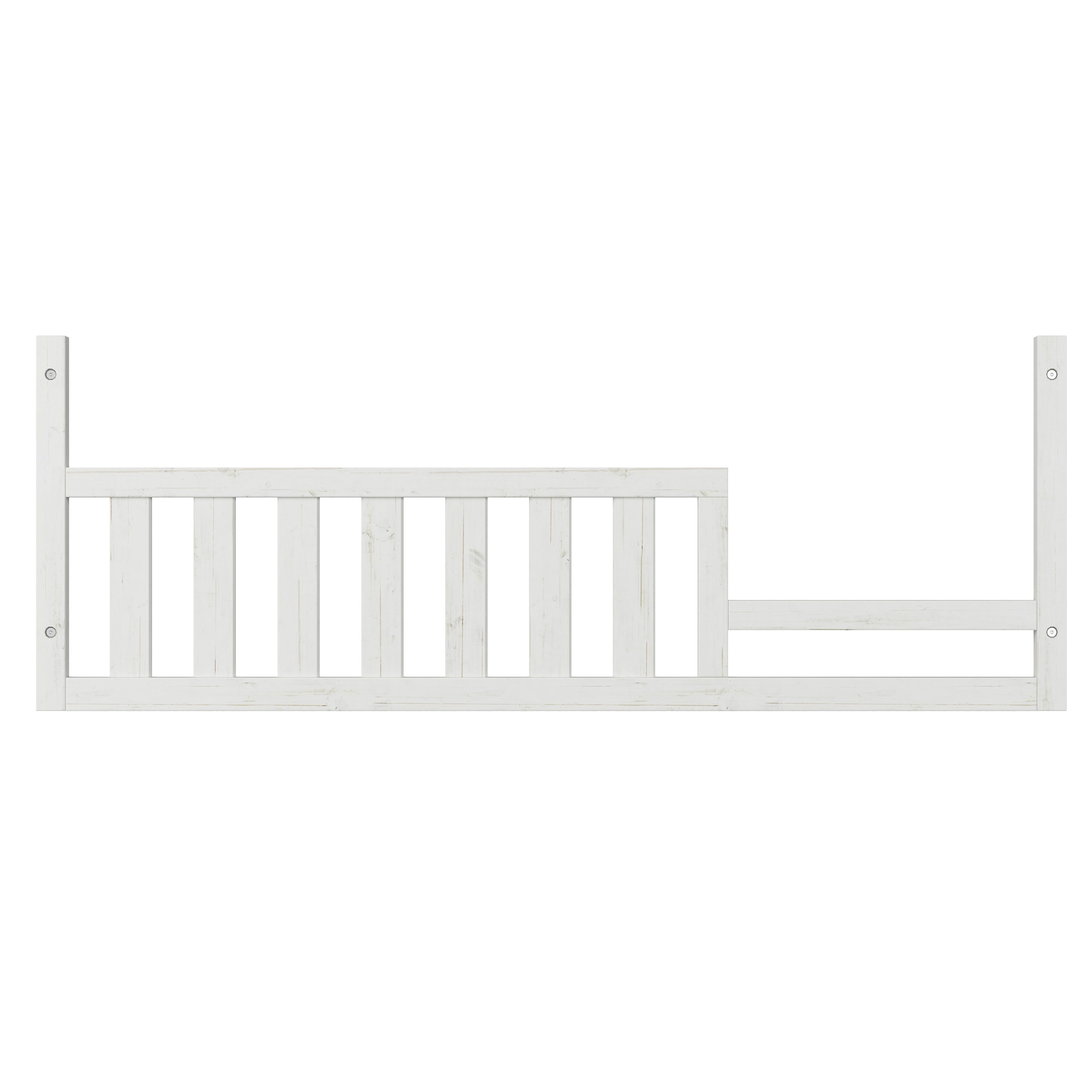 Toddler Guard Rail, White/Brown