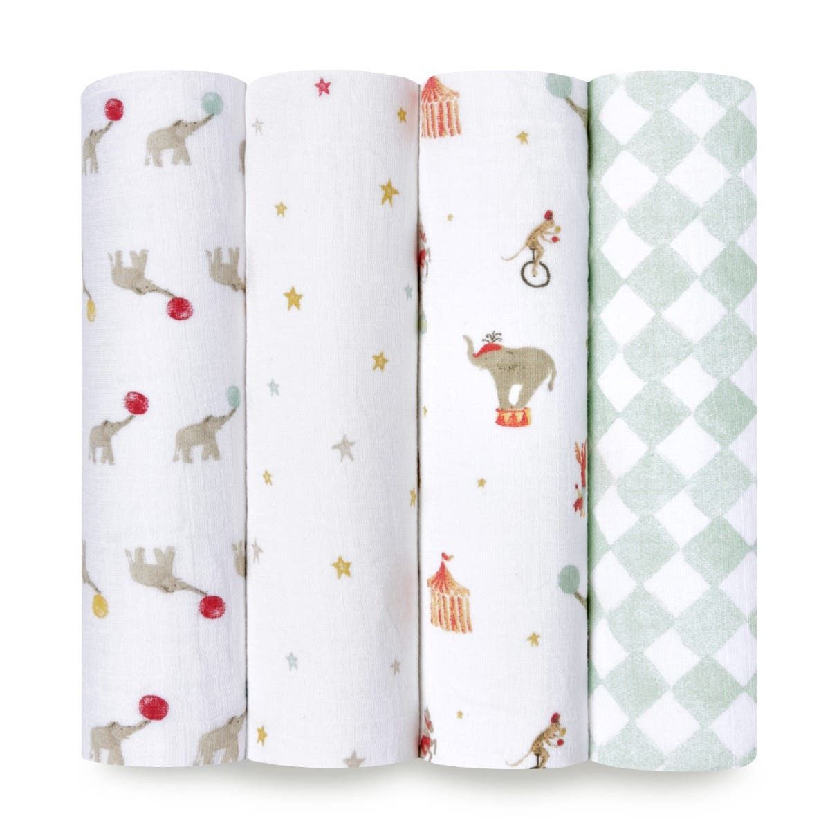 Essentials Cotton Muslin Swaddle Blanket 4 Pack