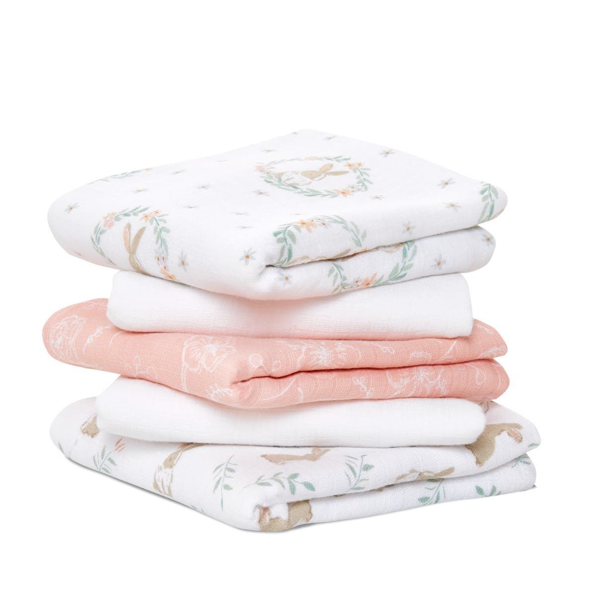 Essentials Cotton Muslin Musy Squares 5 Pack