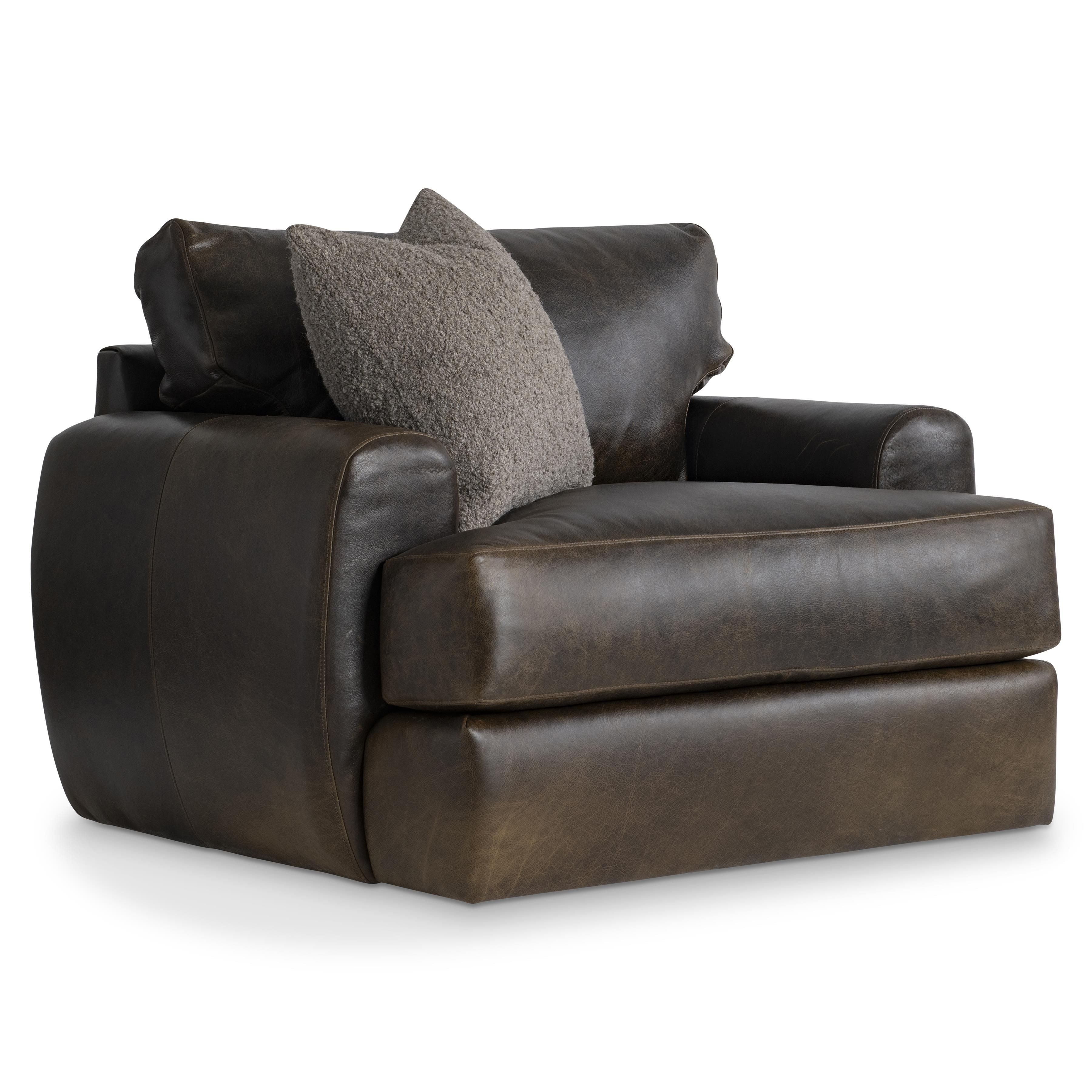 Bernhardt Furniture Cameron Leather Swivel Chair