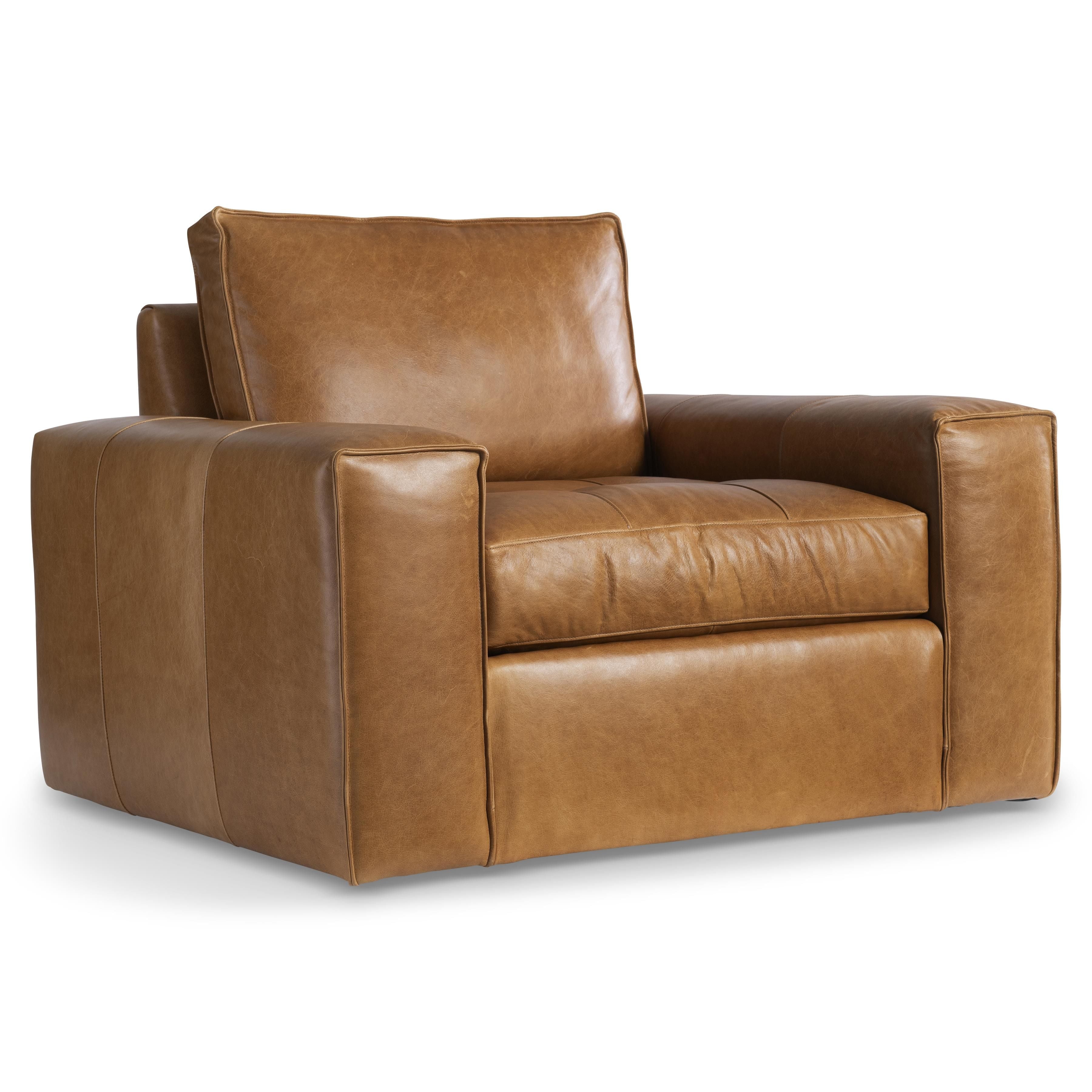 Bernhardt Furniture Nest Leather Swivel Chair