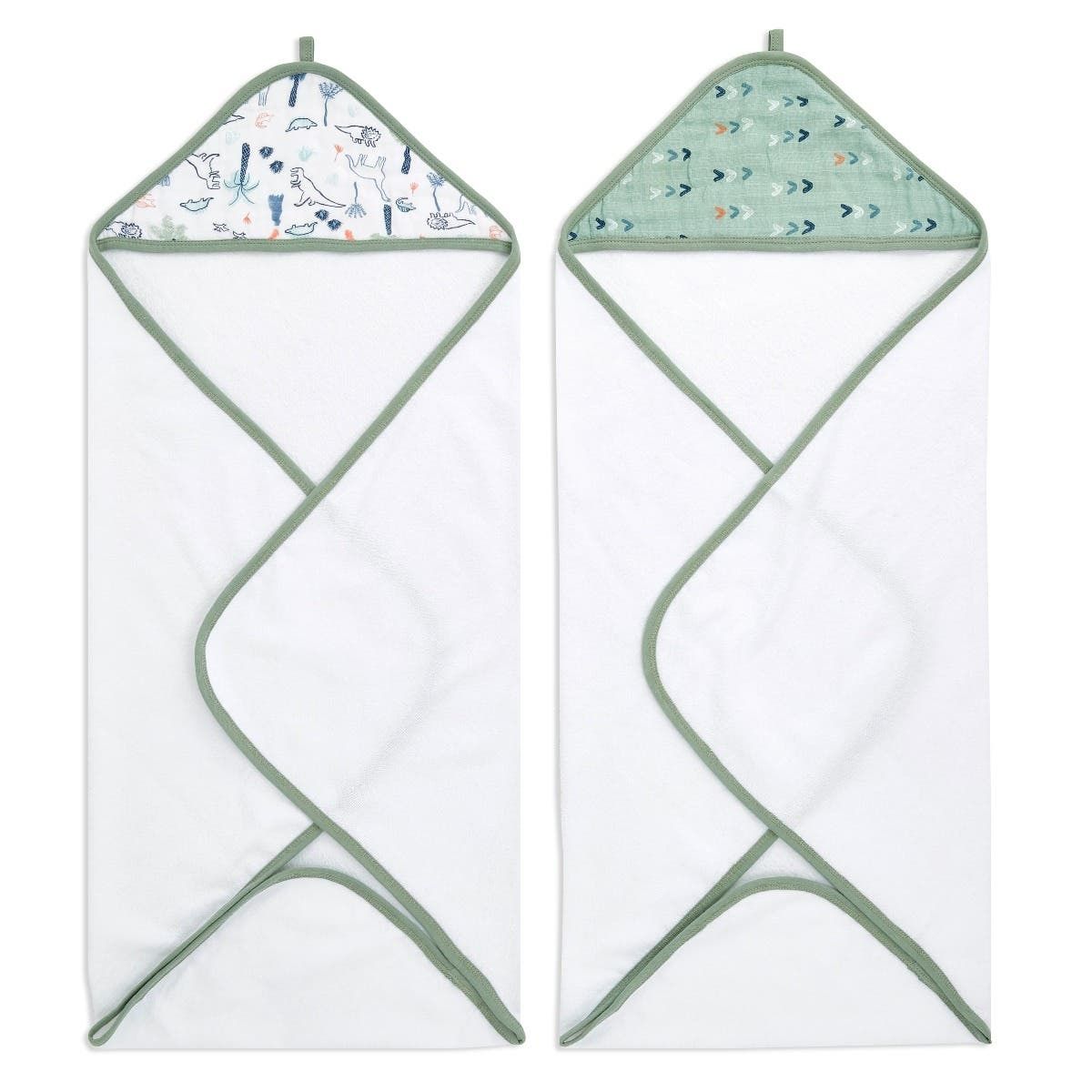 Essentials Cotton Muslin Hooded Towels 2 Pack