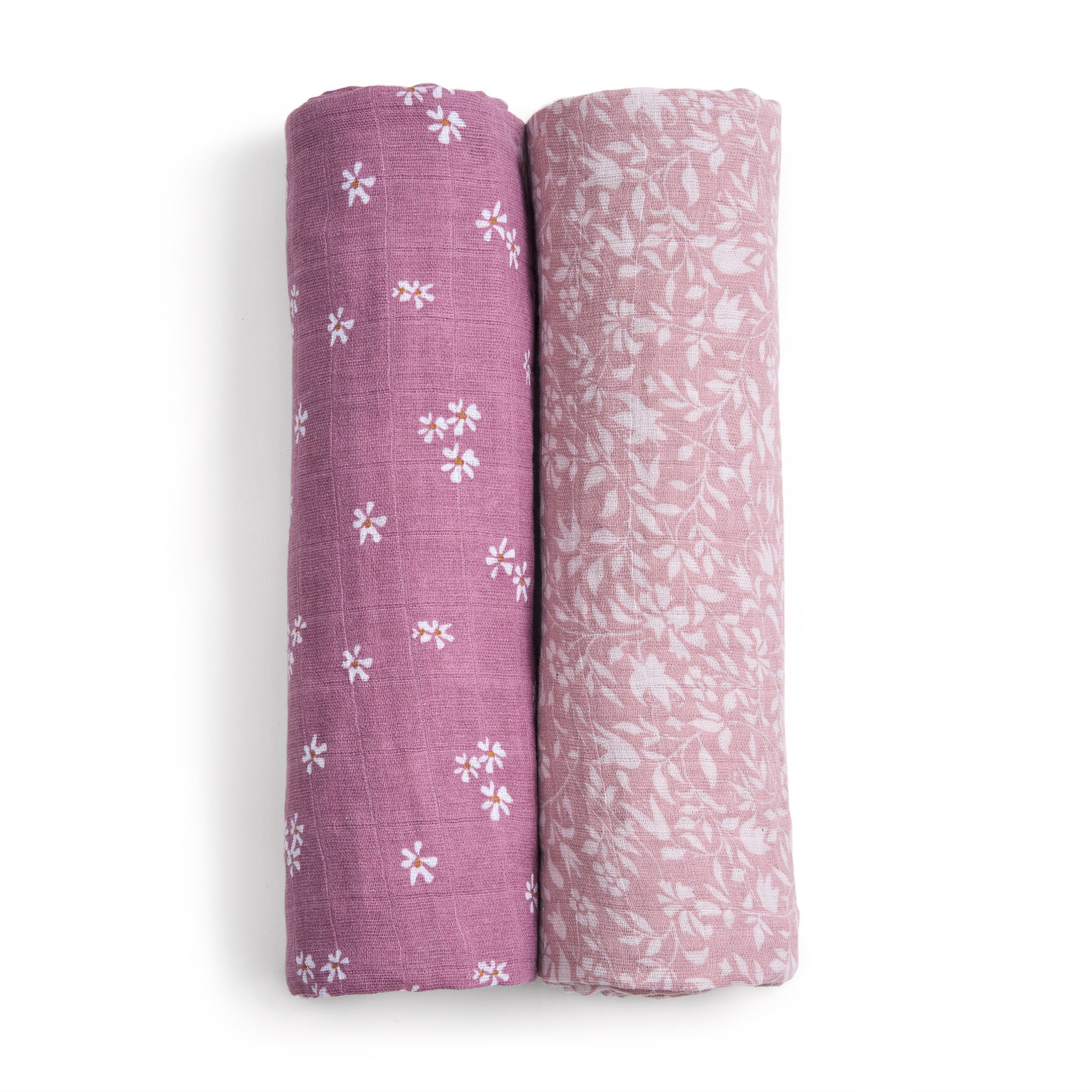 Organic Cotton Muslin Swaddle Blanket 2 Pack