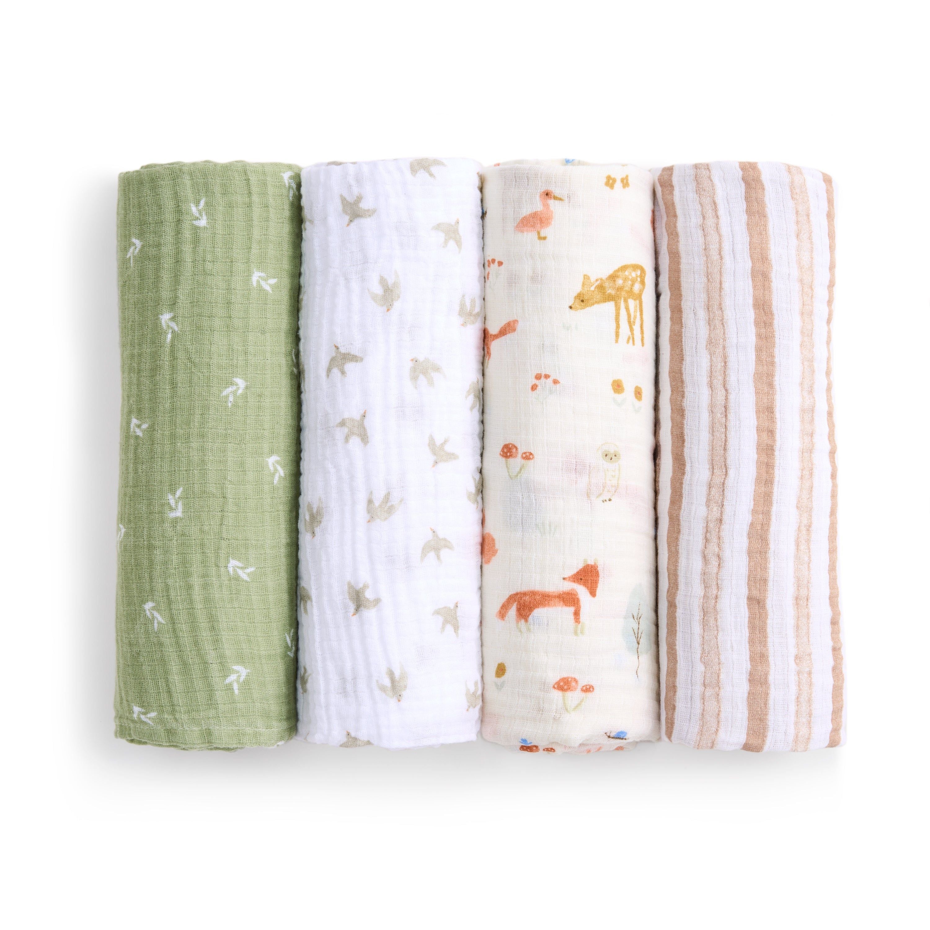 Essentials Cotton Muslin Swaddle Blanket 4 Pack