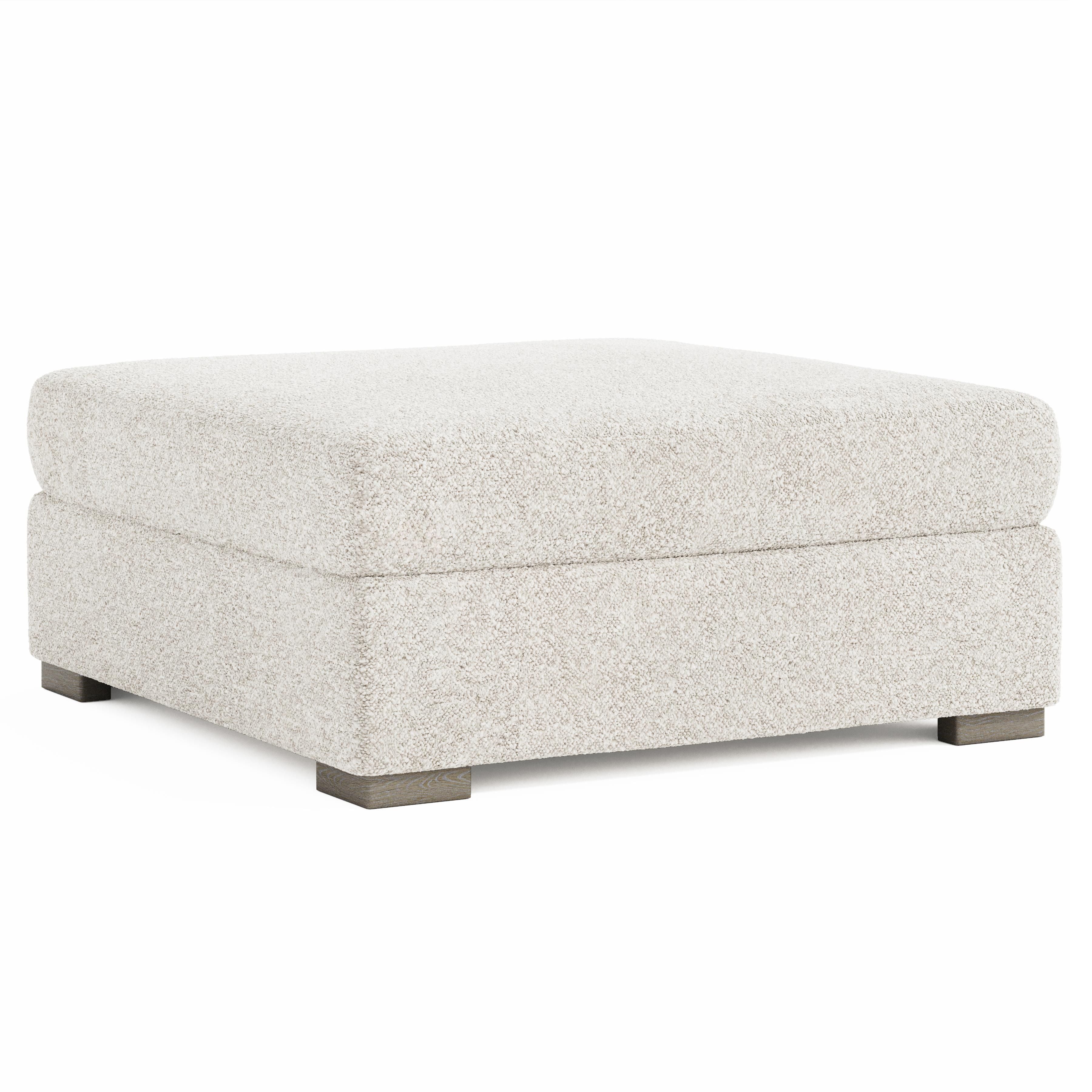 Bernhardt Helena Fabric Bumper Ottoman Wood Foot