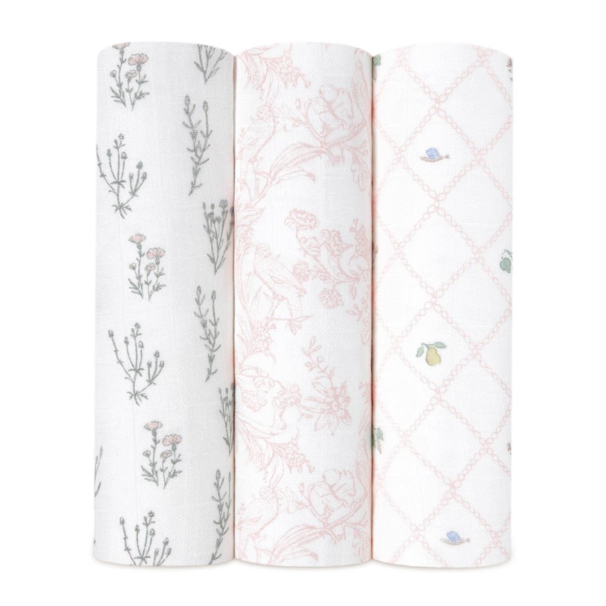 Boutique Silky Soft Swaddle Blanket 3 Pack