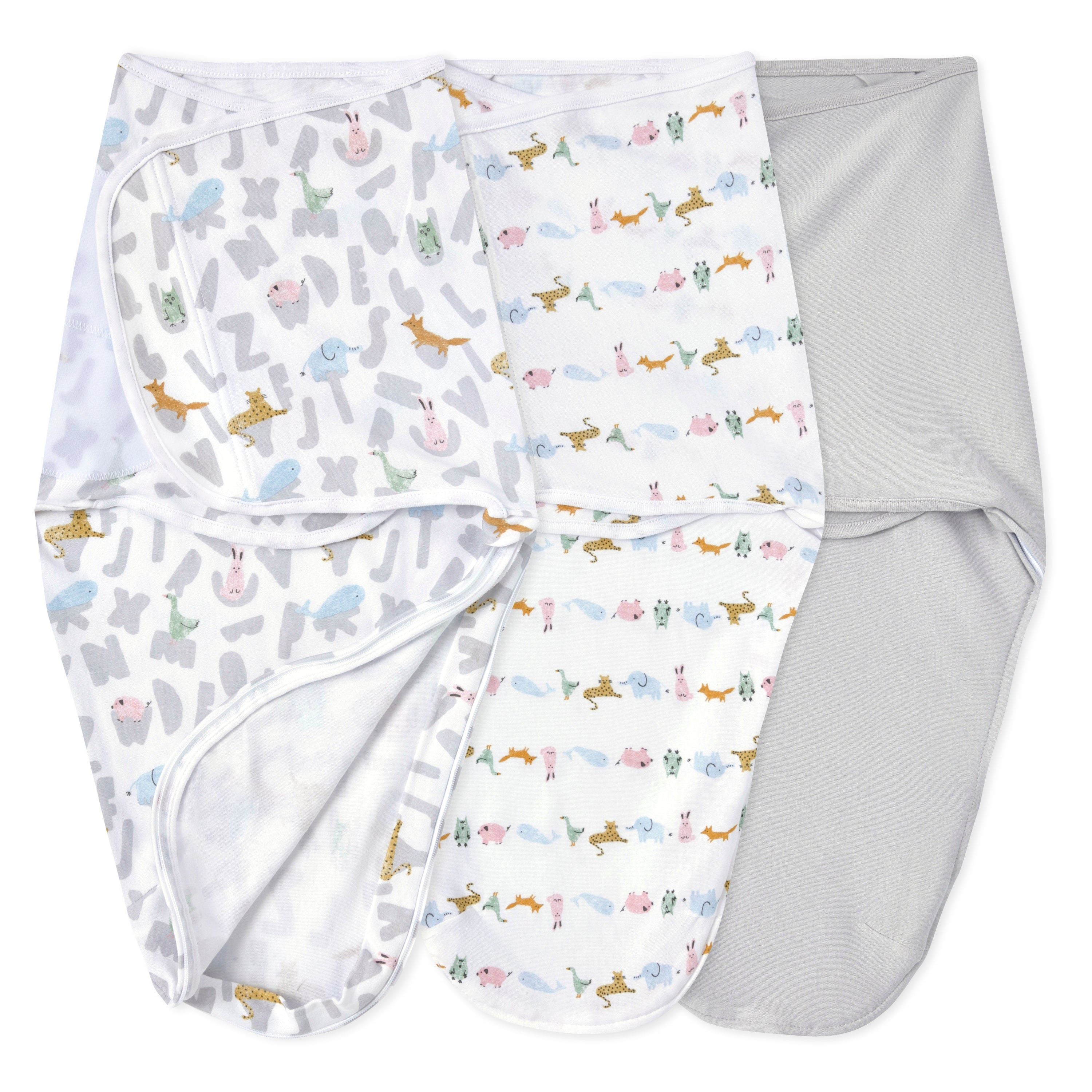 Essentials Easy Swaddle Wrap Quick Change 3 Pack Tog 1.0