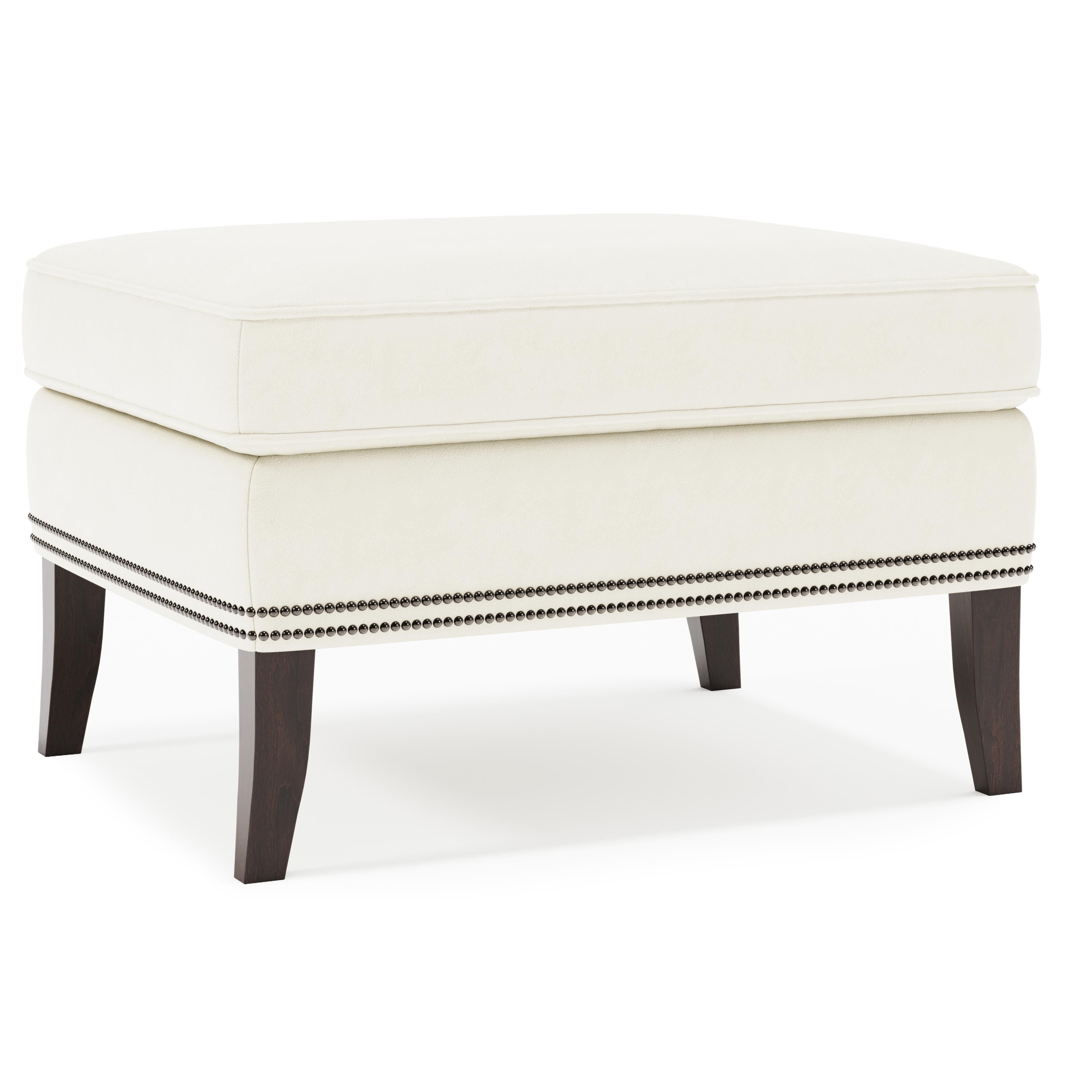 Bernhardt Furniture – Kingston Leather Ottoman