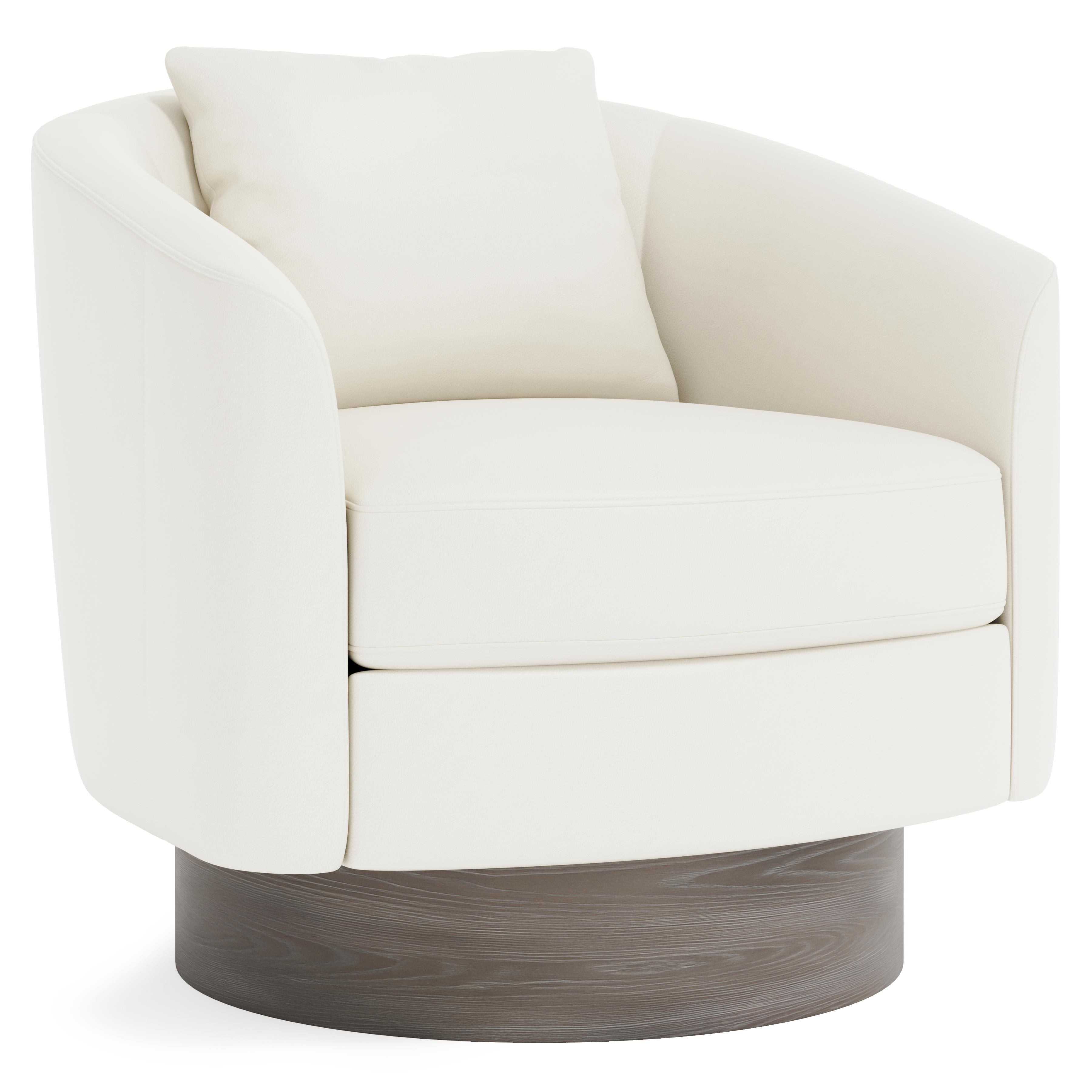 Bernhardt Furniture Camino Leather Swivel Chair