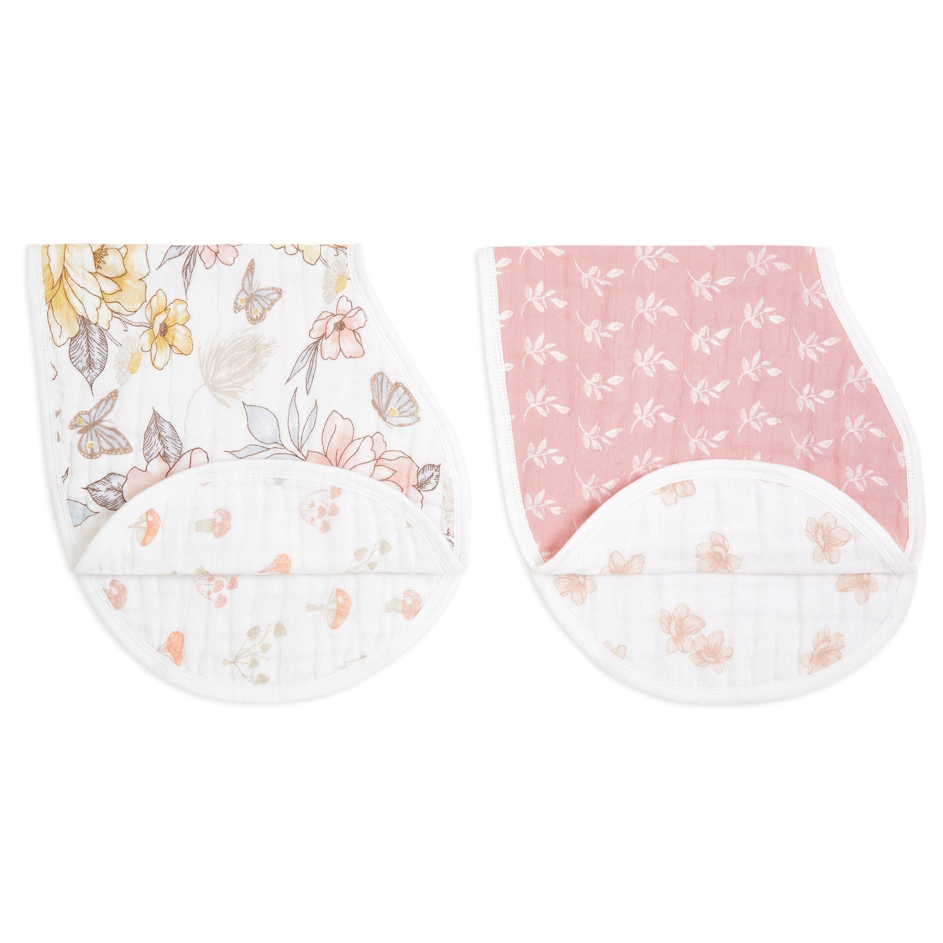 Organic Cotton Muslin Burpy Bibs 2 Pack