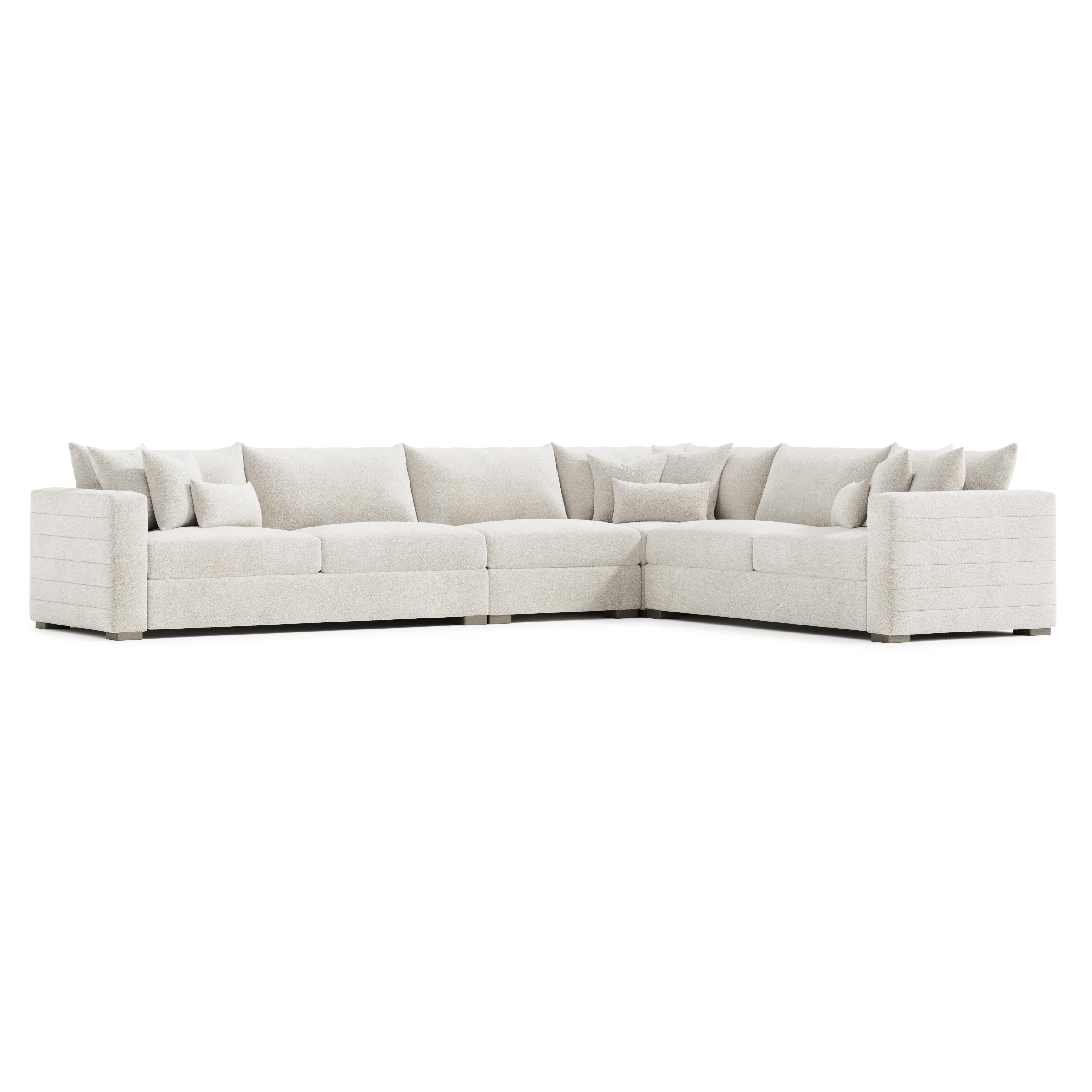 Bernhardt Helena Fabric Sectional Wood Foot