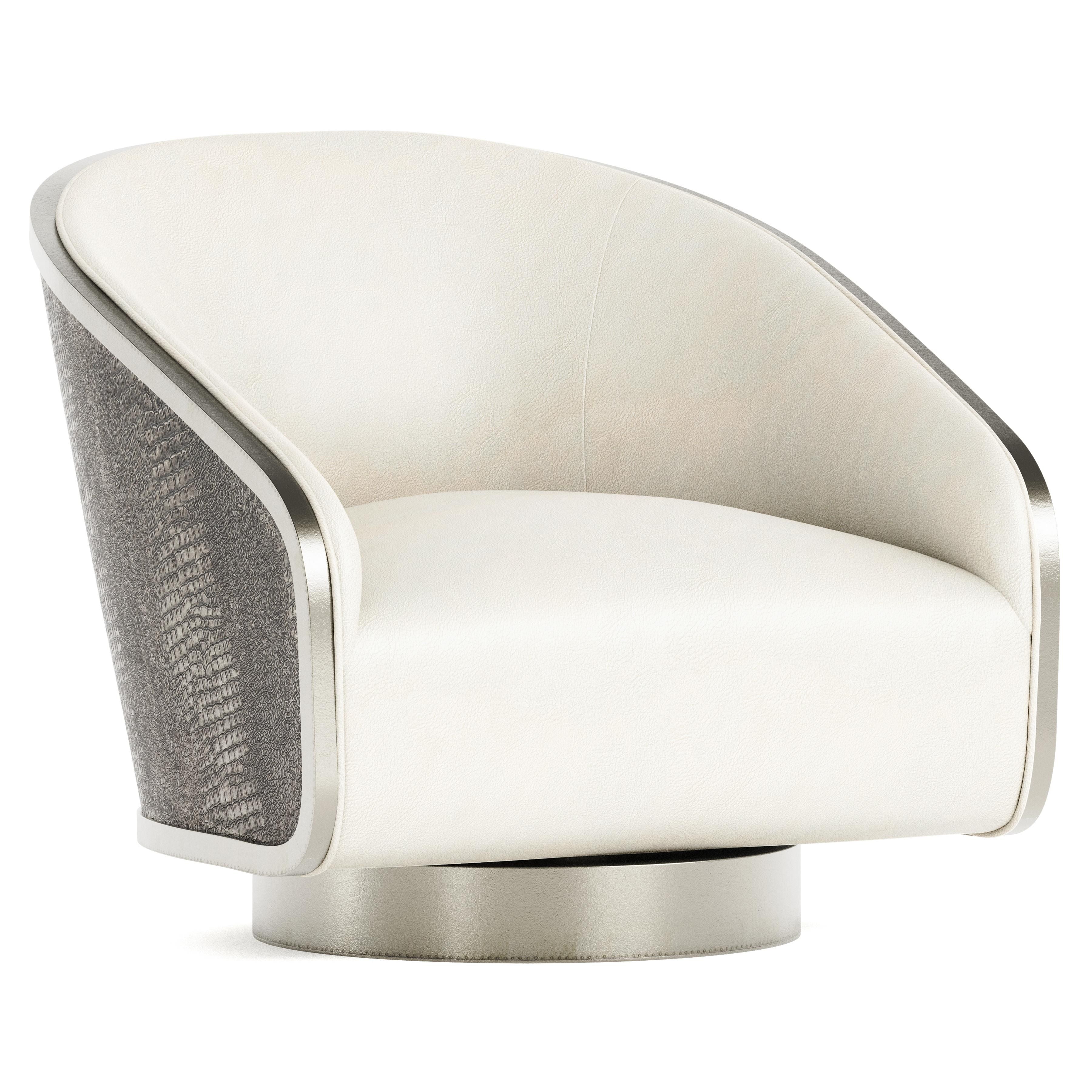 Bernhardt Furniture Miles Leather Swivel Chair