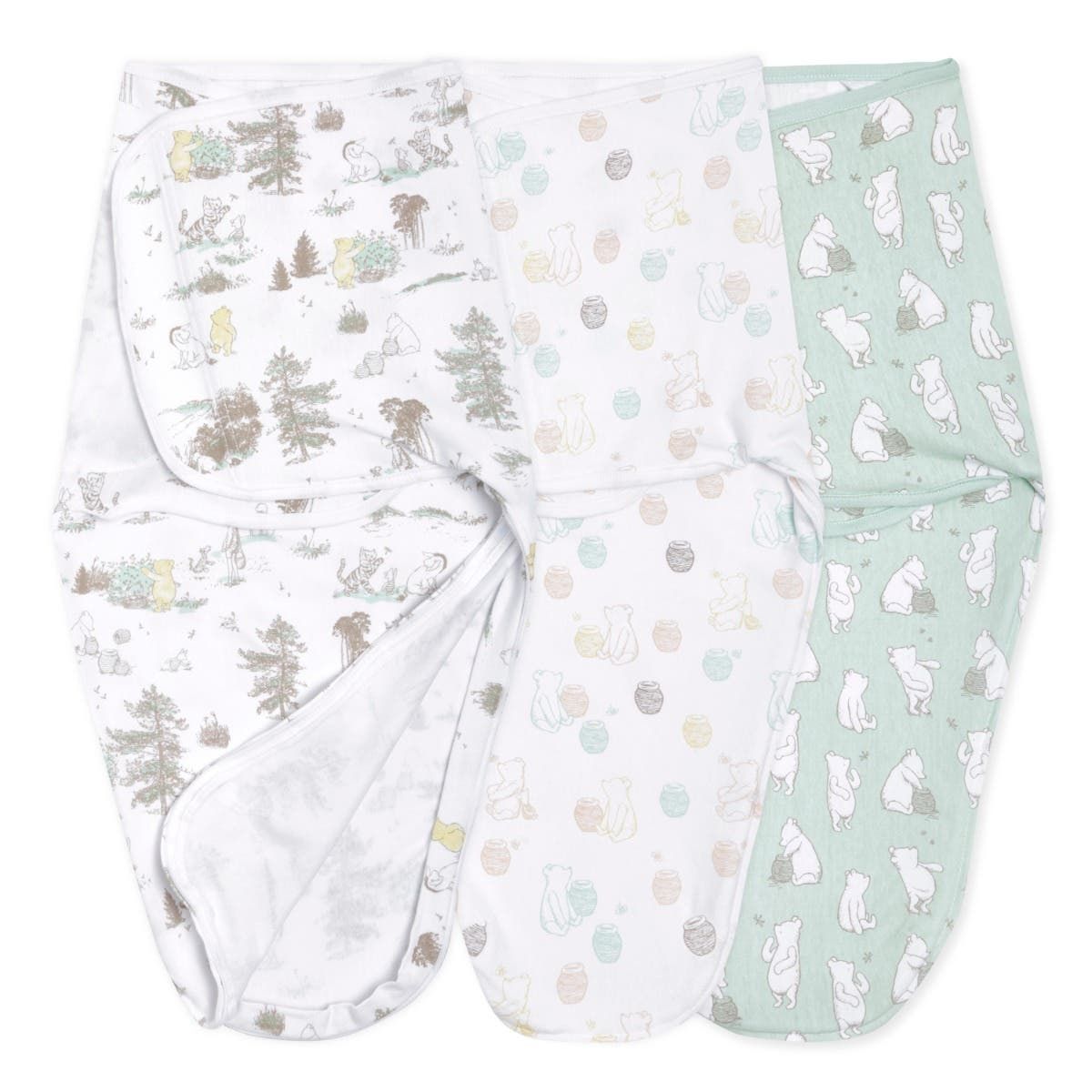 Disney™ Winnie The Pooh Essentials Easy Swaddle Wrap Quick Change 3 Pack Tog 1.0
