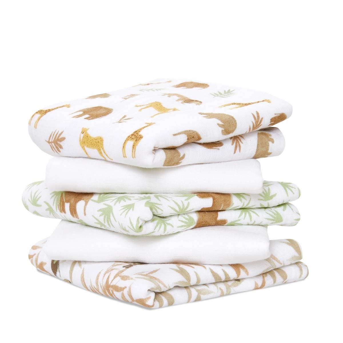 Essentials Cotton Muslin Musy Squares 5 Pack