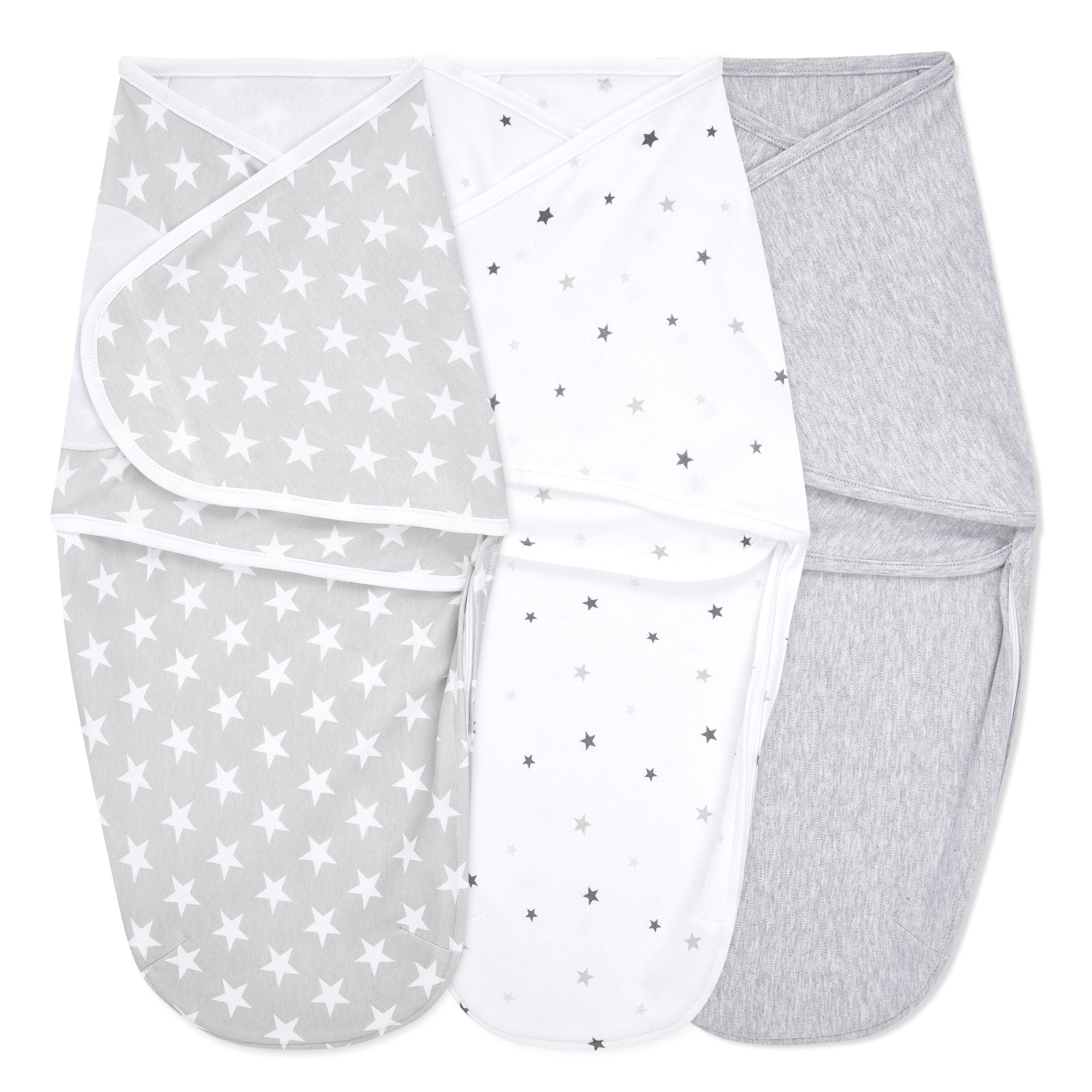 Essentials Easy Swaddle Wrap Quick Change 3 Pack Tog 1.0