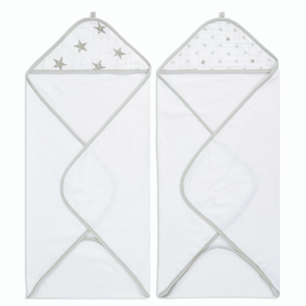 Essentials Cotton Muslin Hooded Towels 2 Pack