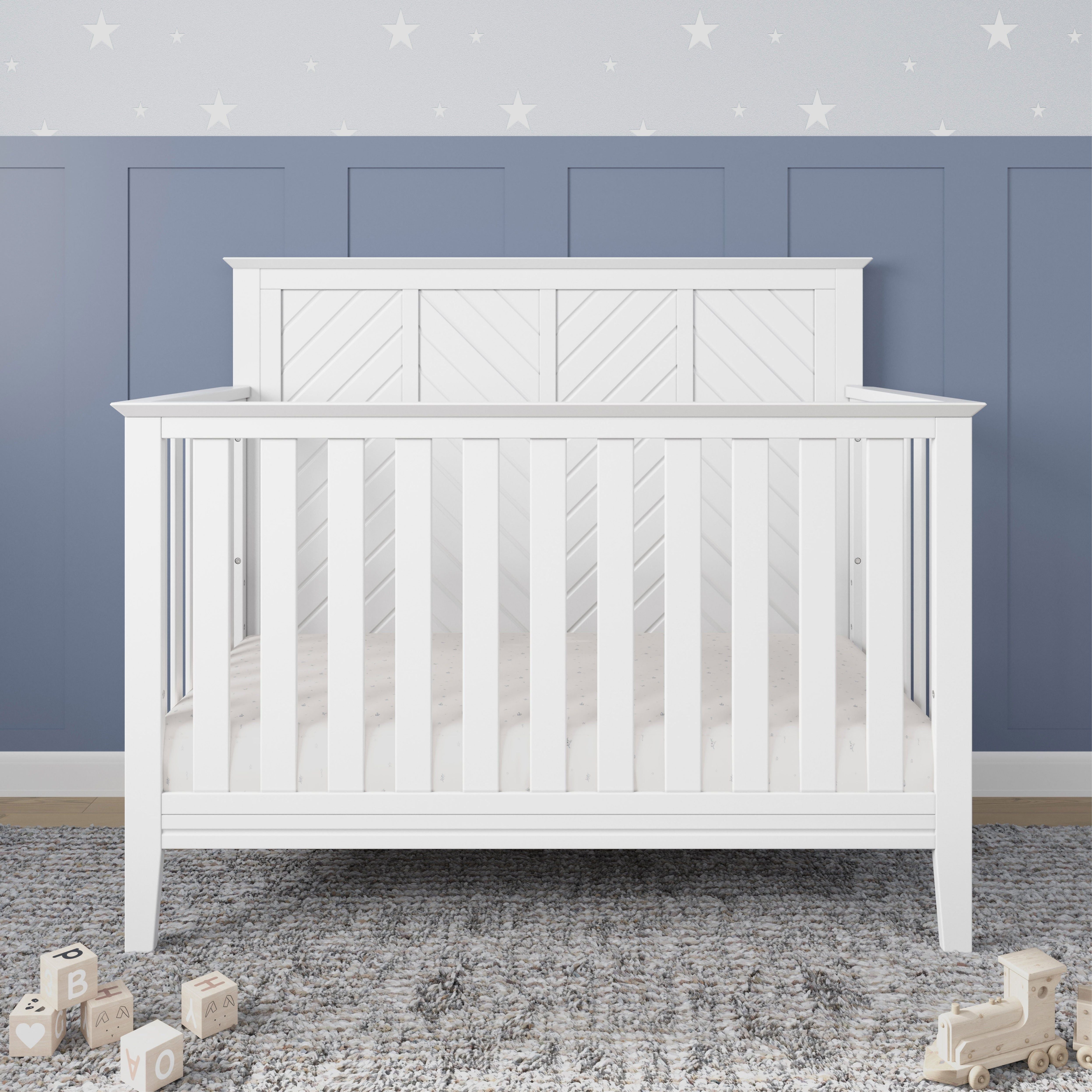 Atwood 4-in-1 Convertible Crib, Matte White