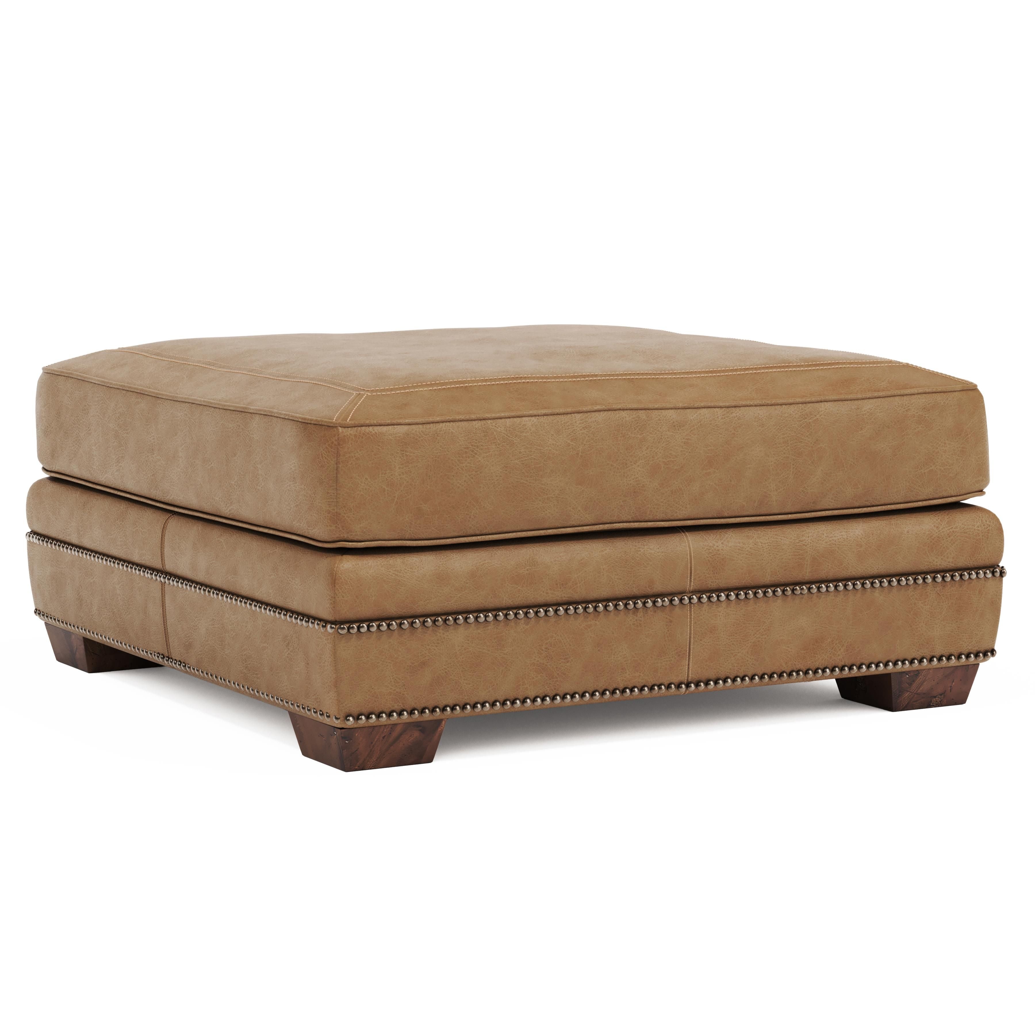 Bernhardt Furniture Grandview Leather Ottoman