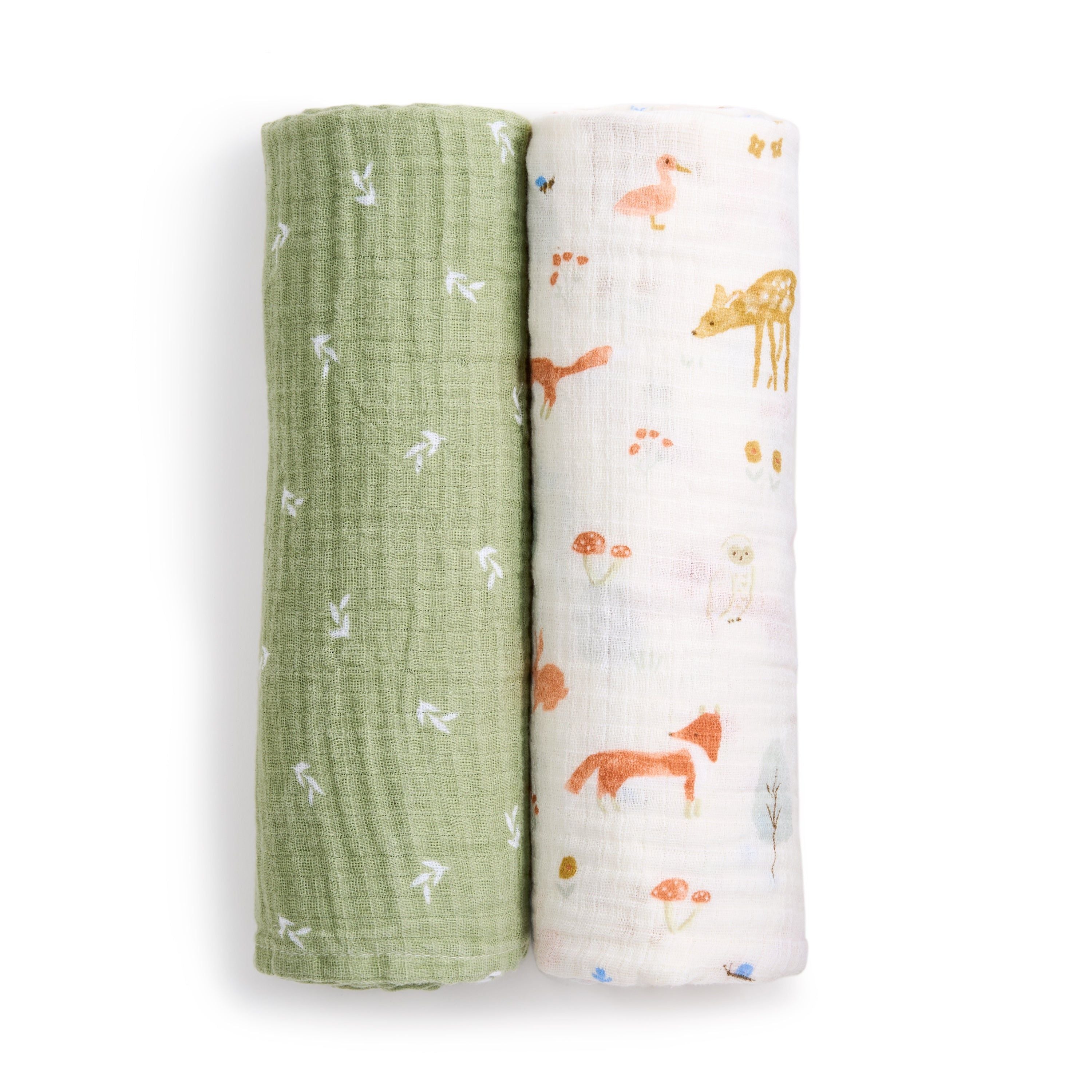 Essentials Cotton Muslin Swaddle Blanket 2 Pack
