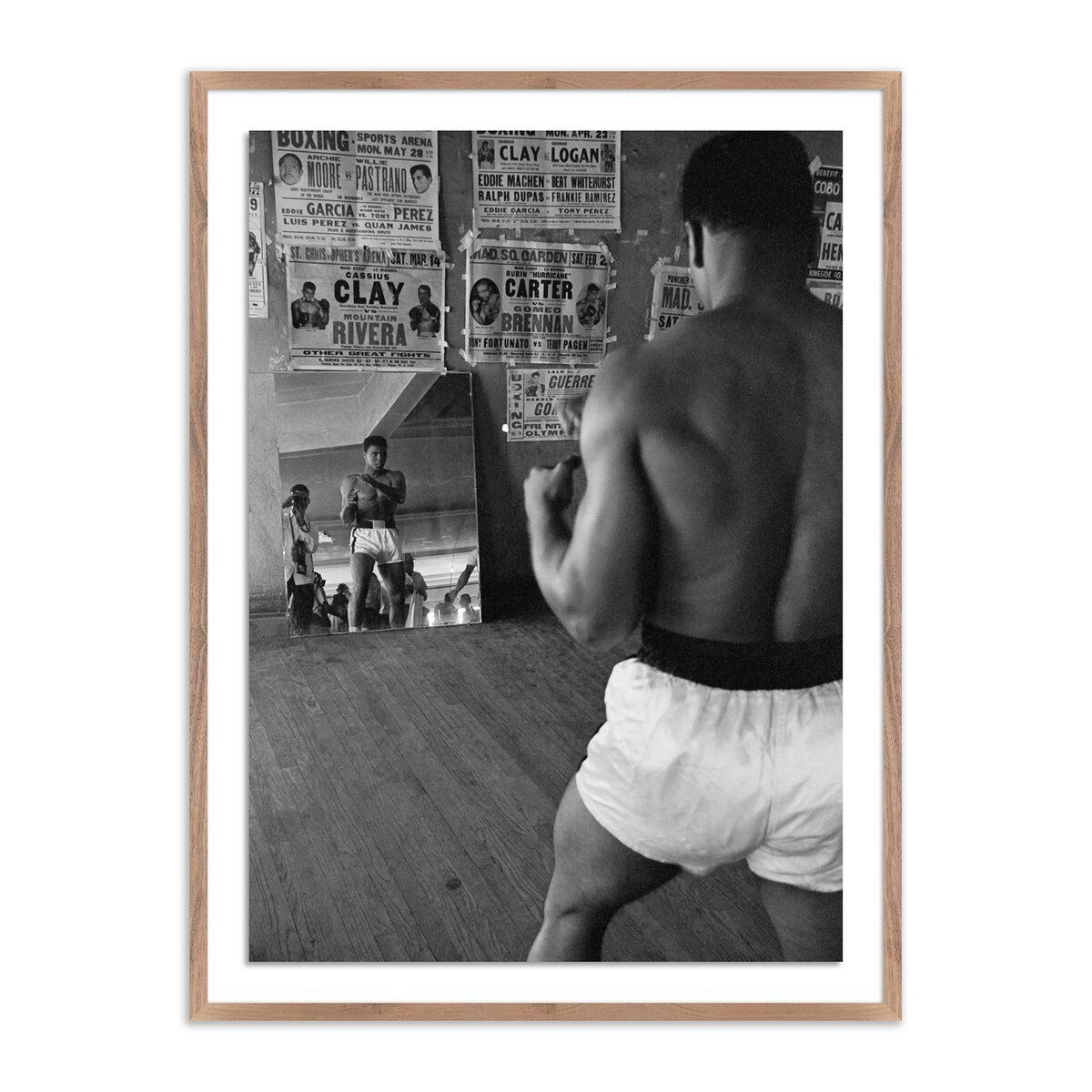 Cassius Clay Watching Himself In A Mirror