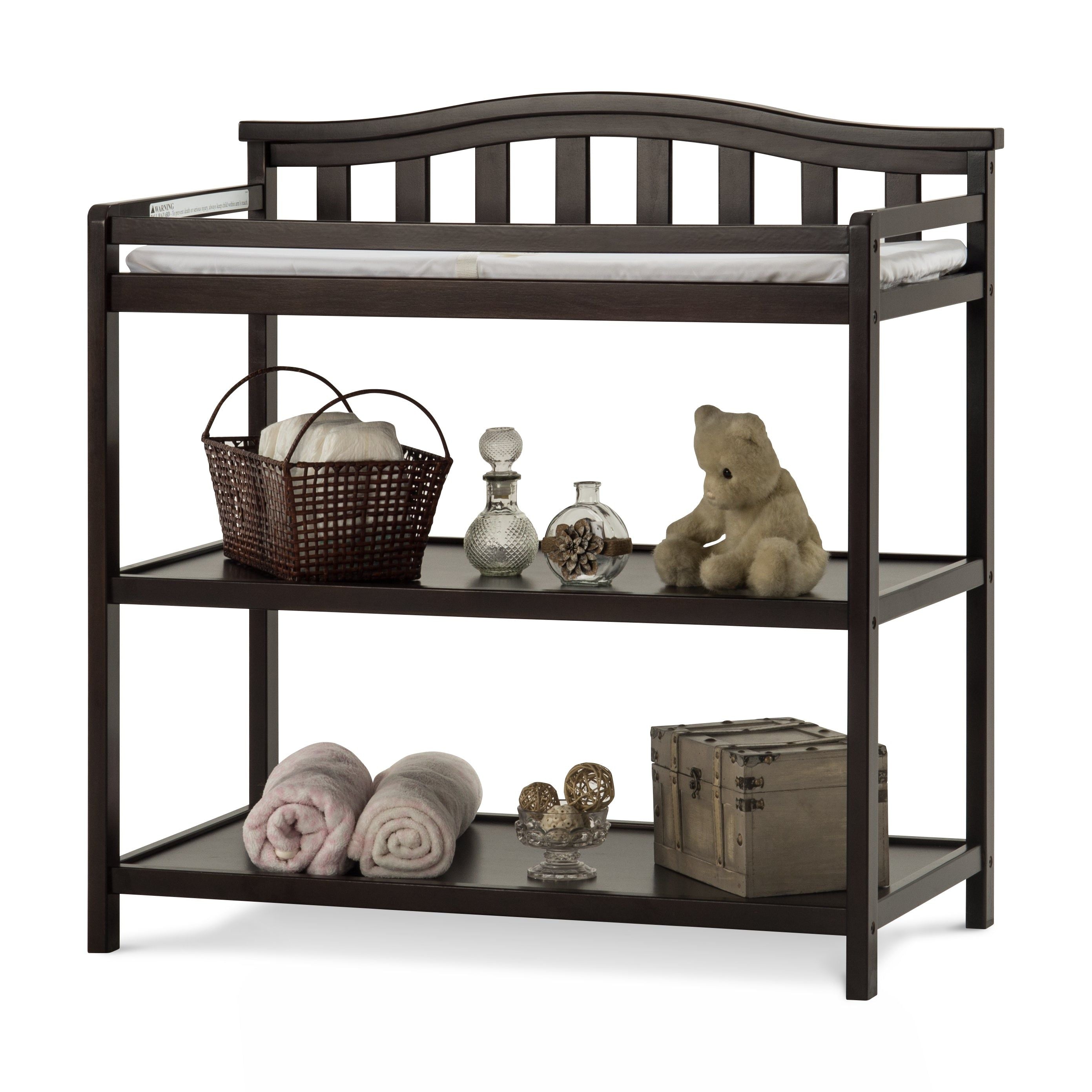 Arch Top Baby Changing Table, Jamocha