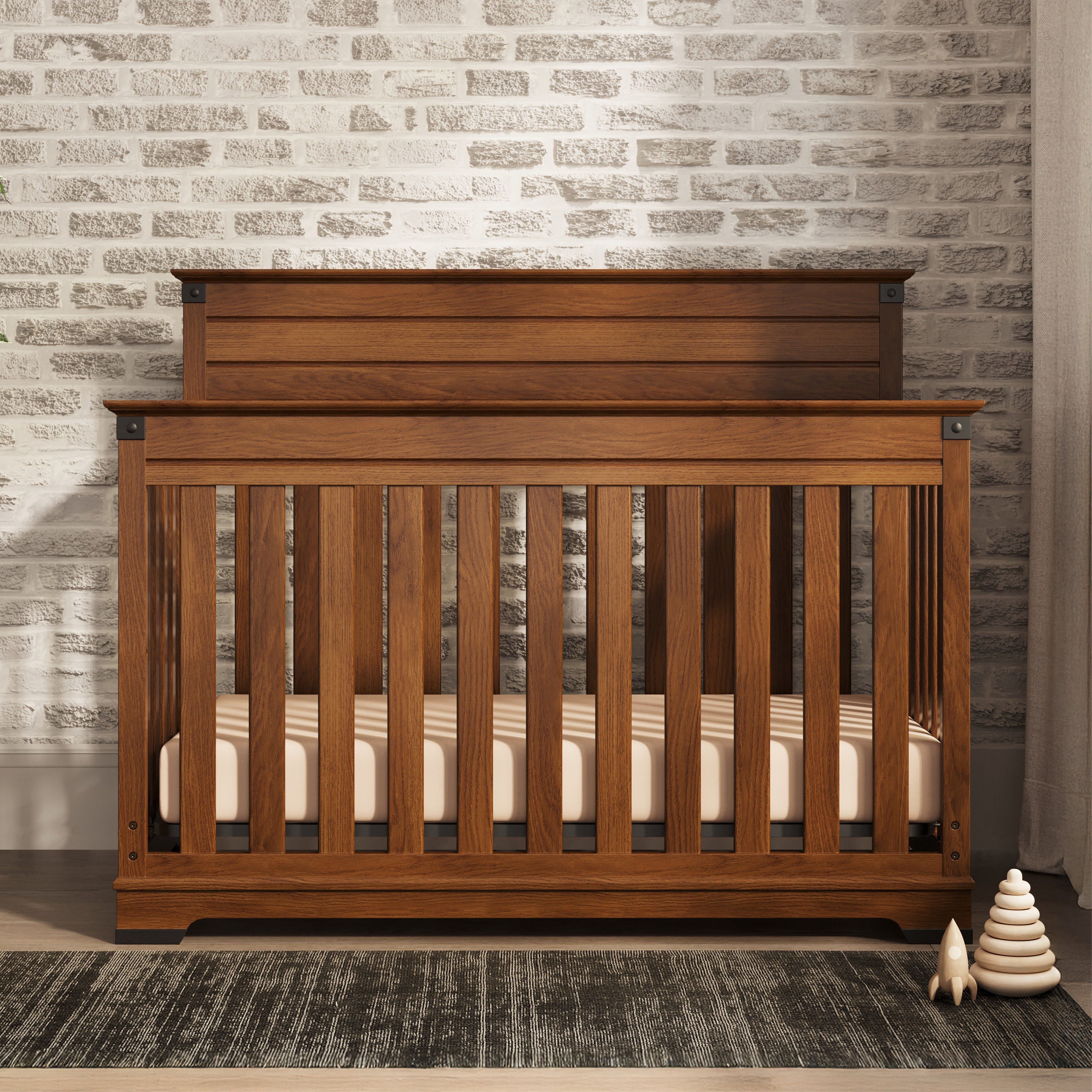 Redmond 4-in-1 Convertible Crib, Coach Cherry